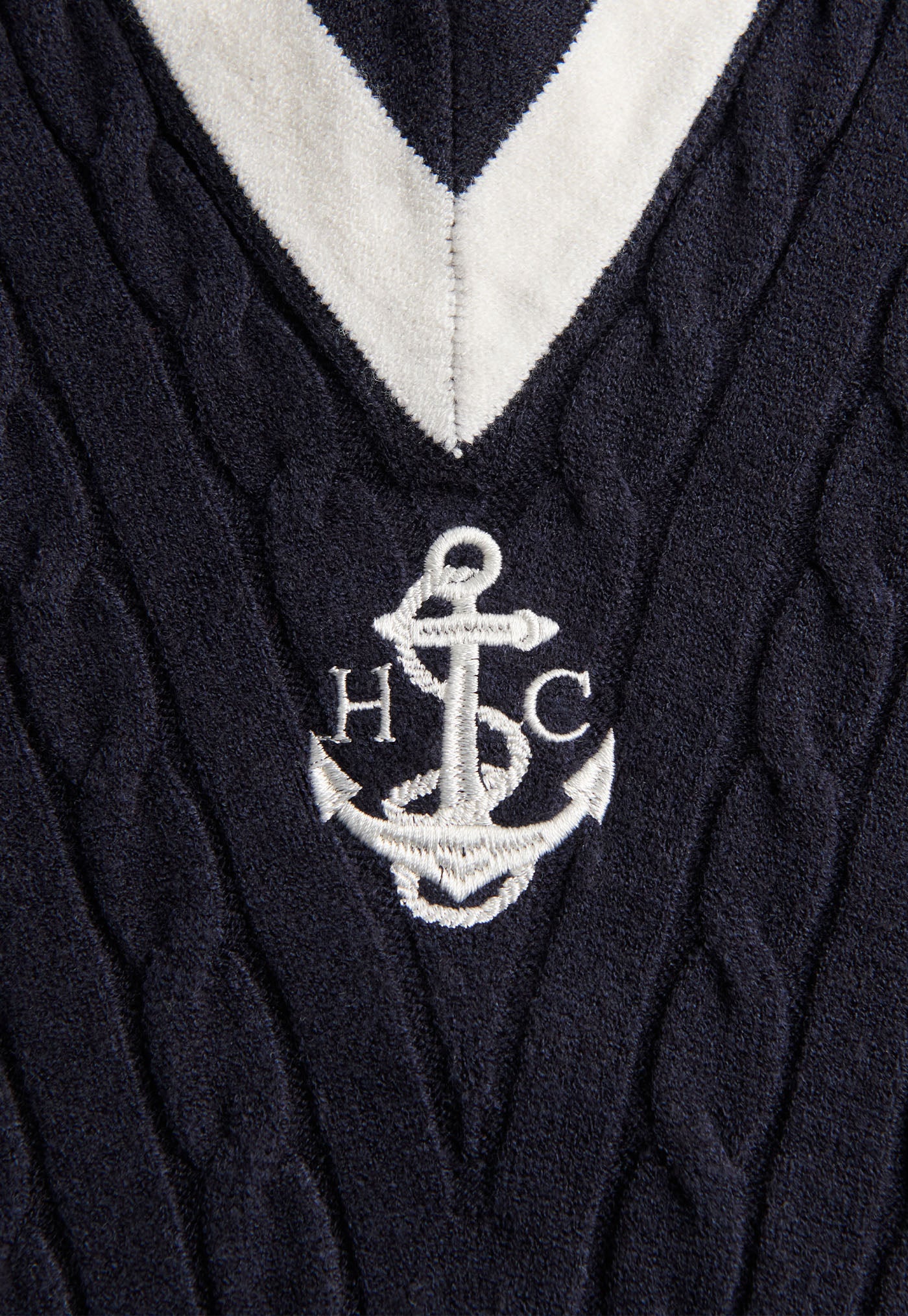 Melissa V Neck Knit - Ink Navy Natural