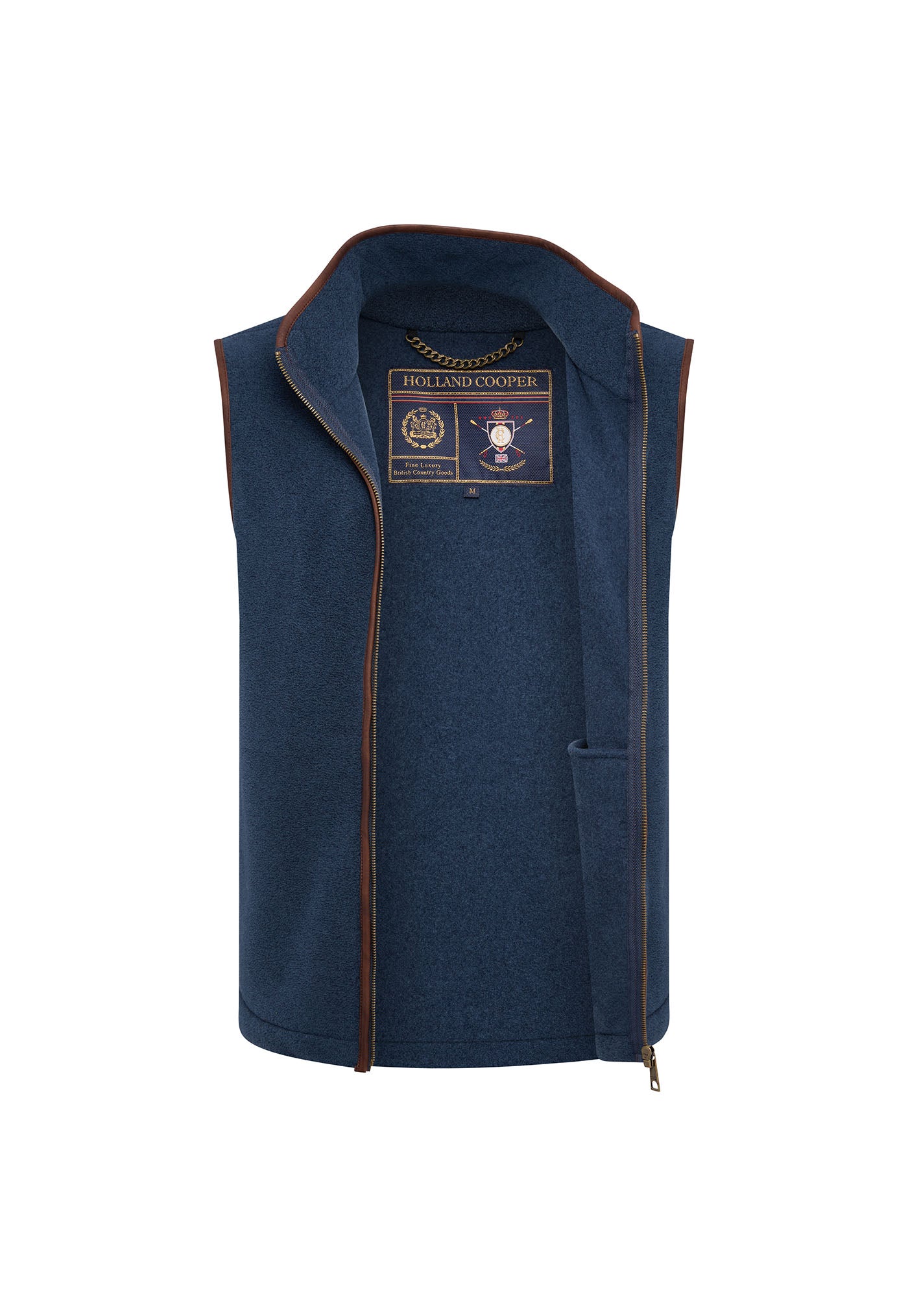 Men's Country Fleece Gilet - Dusty Blue