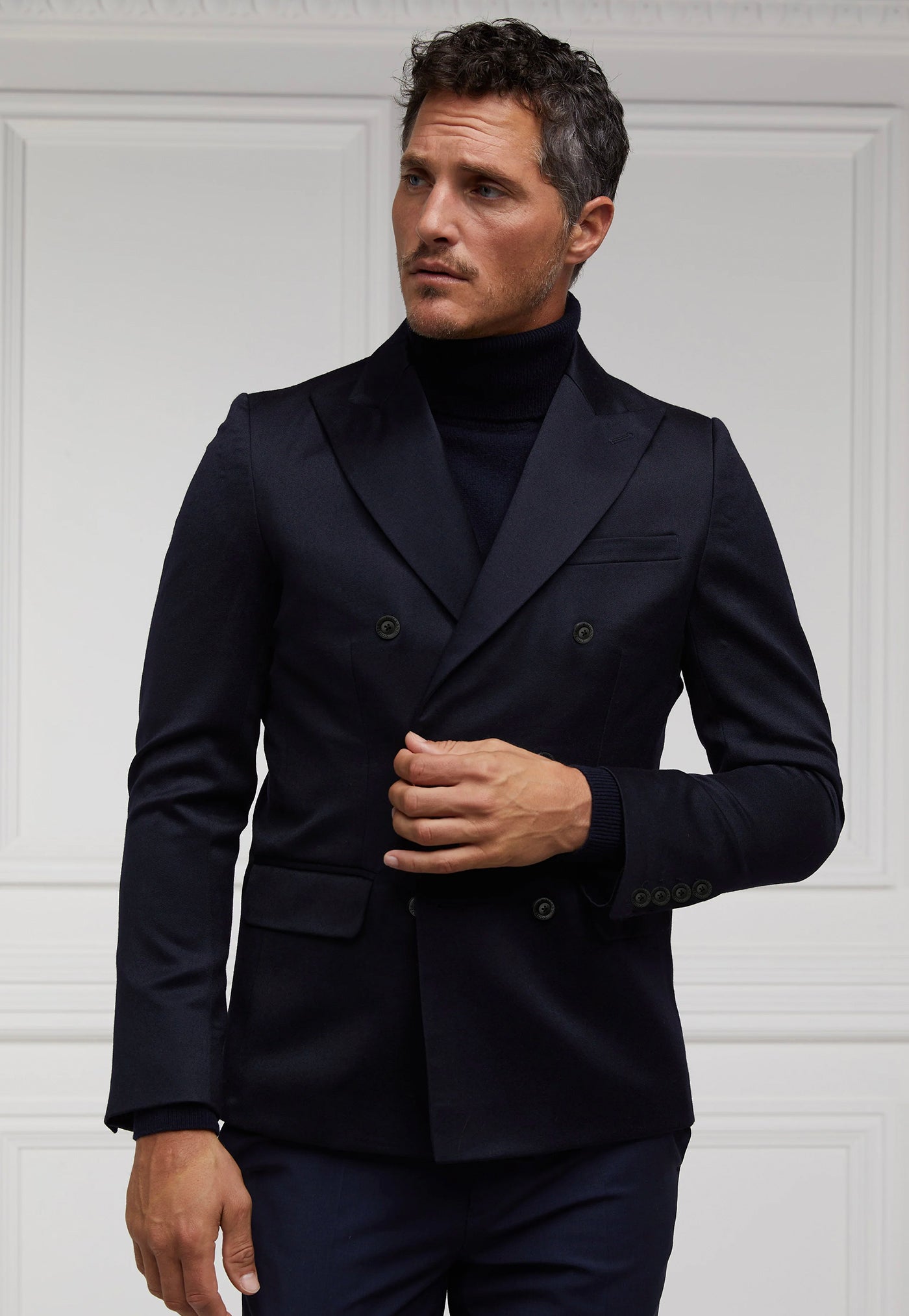 The Double Breasted Blazer - Navy Barathea