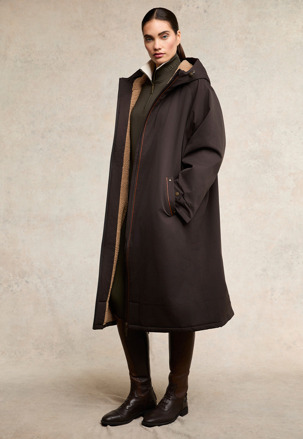 One Size Waterproof Coat - Chocolate