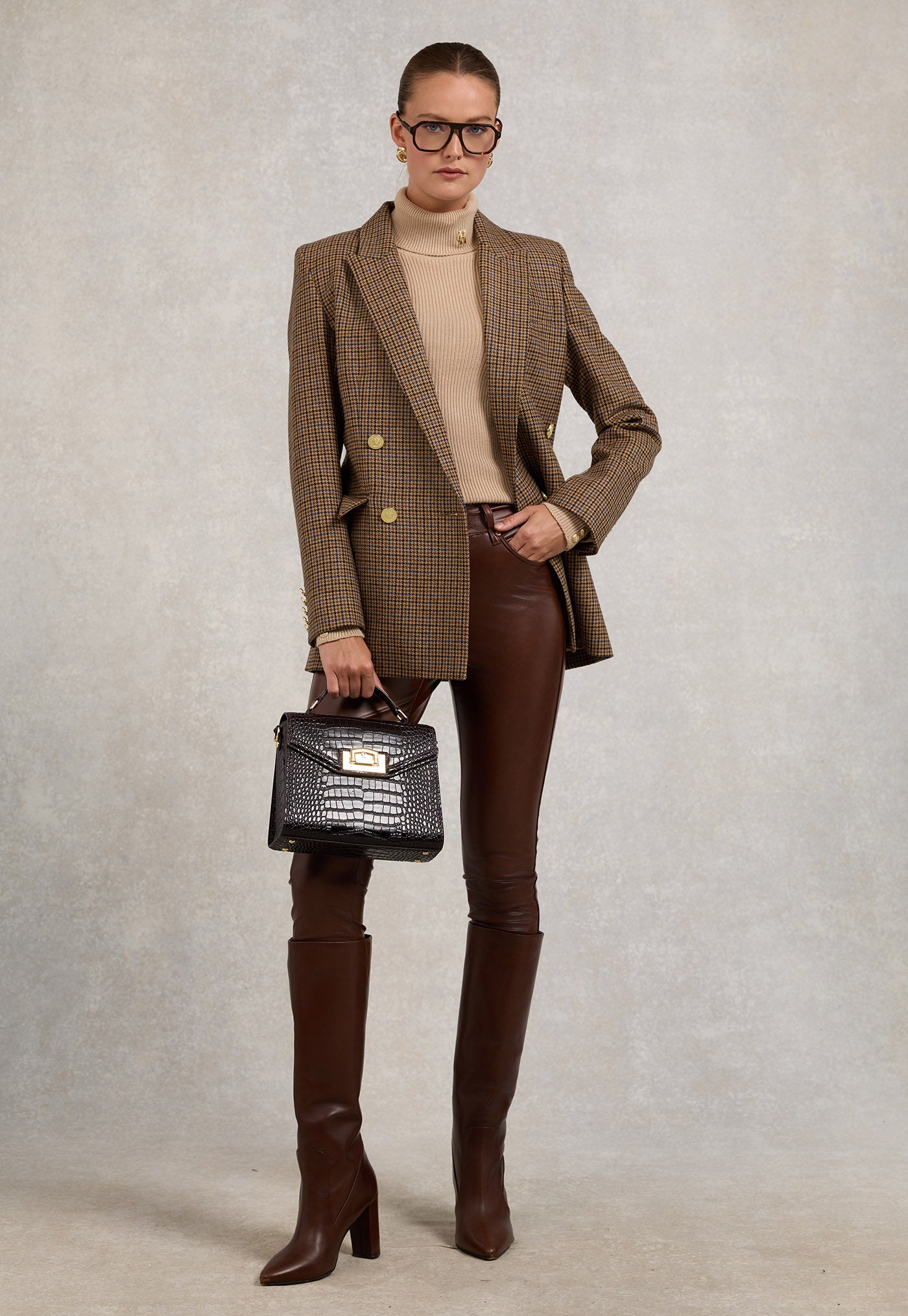 PU Skinny Jean - Burnished Tan