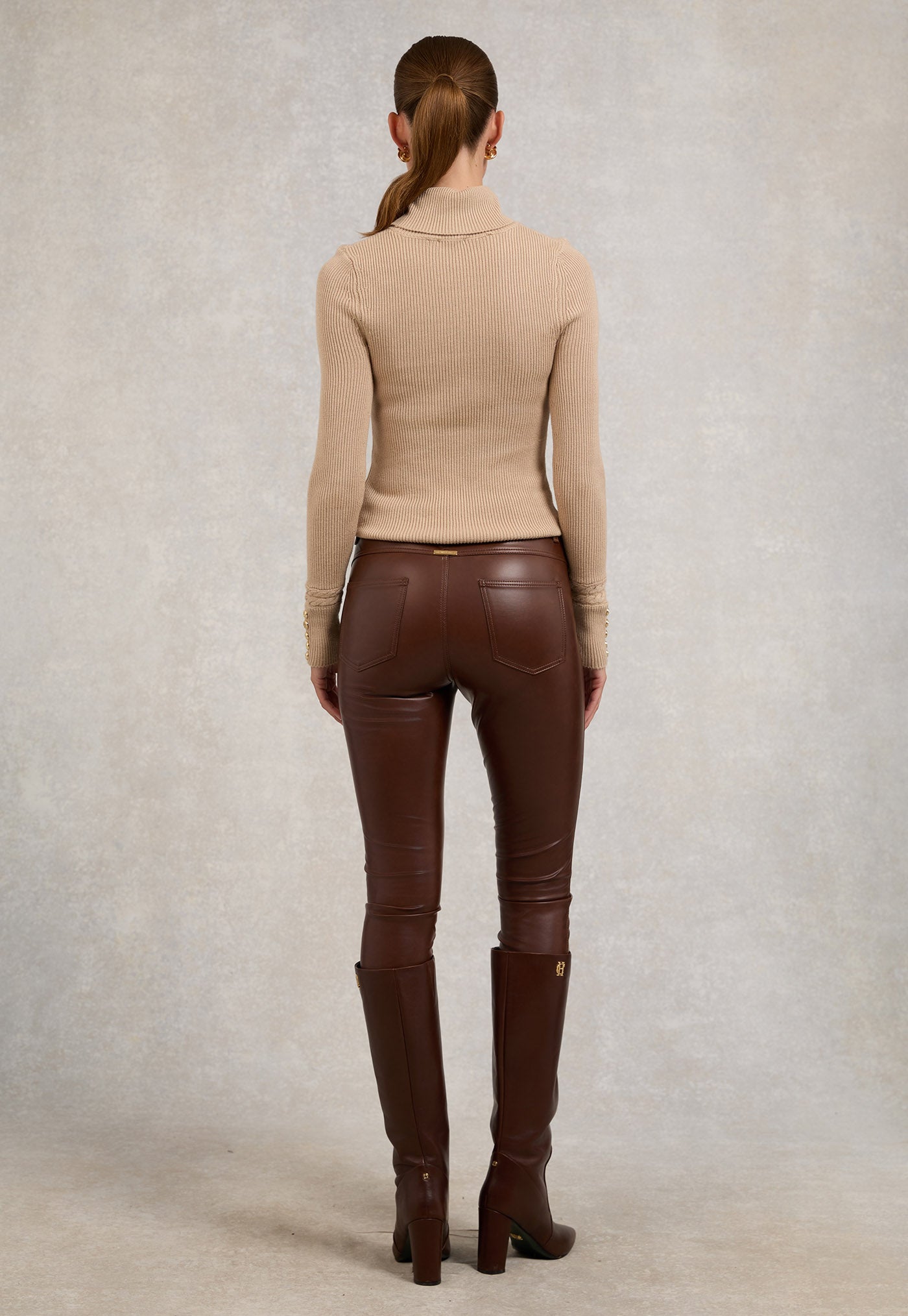 PU Skinny Jean - Burnished Tan