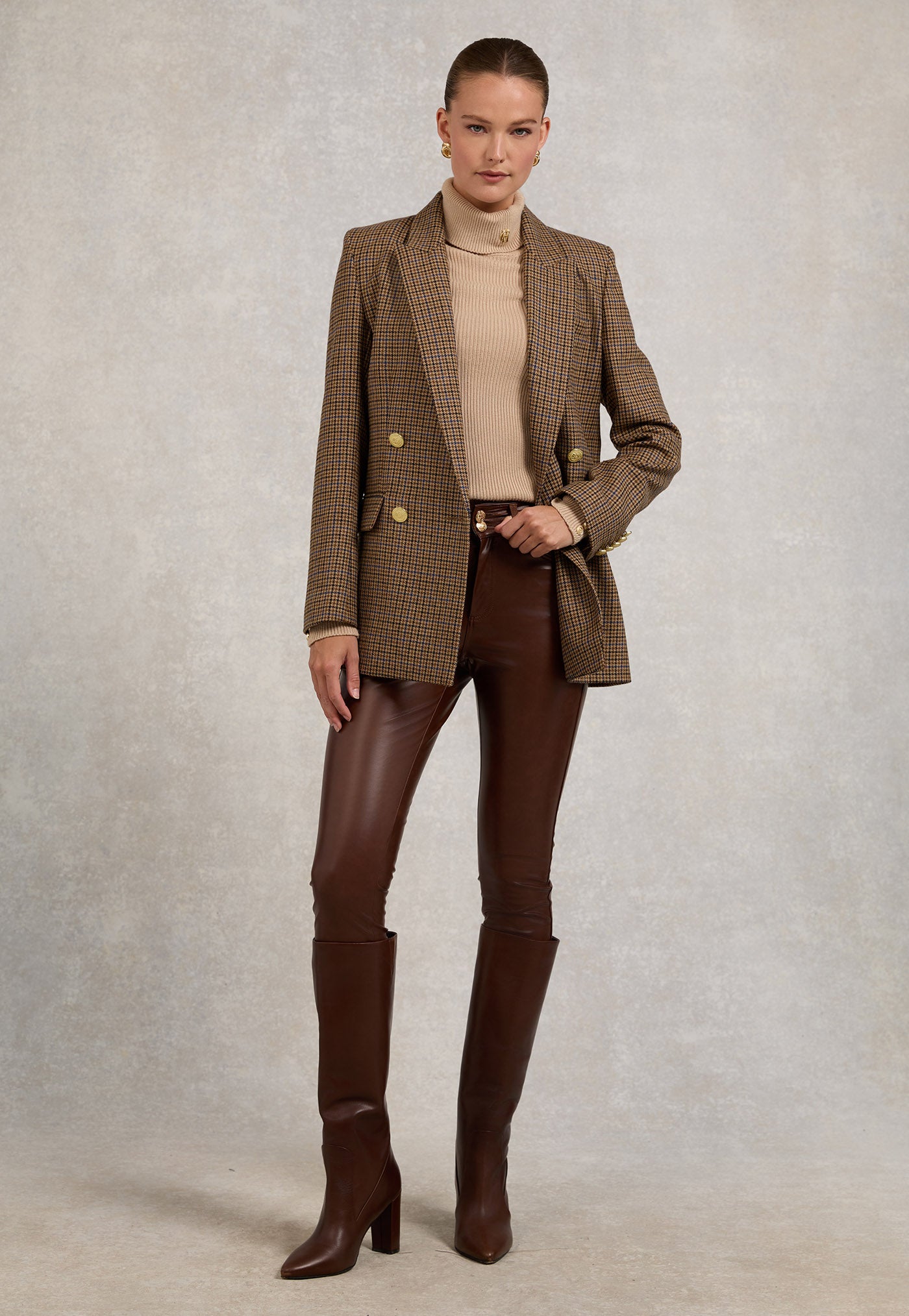 PU Skinny Jean - Burnished Tan