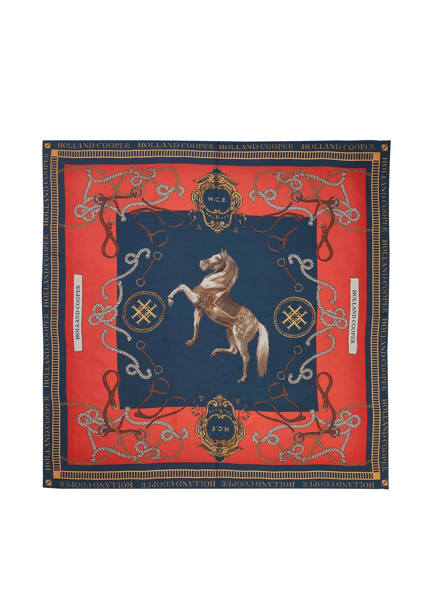 Regal Horse Silk Scarf - Ink Navy Neroli sold by Angel Divine