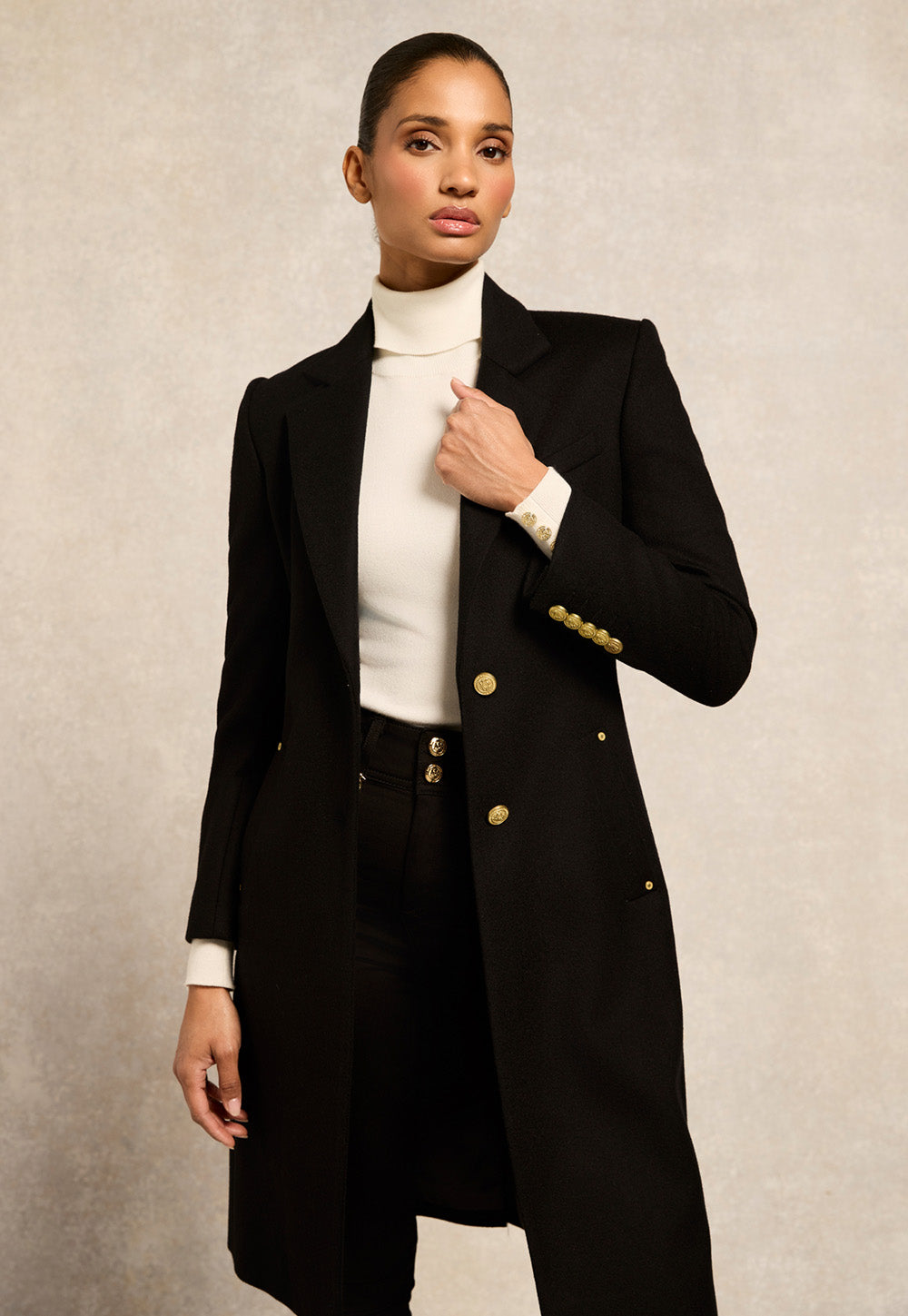 Regency Coat - Soft Black
