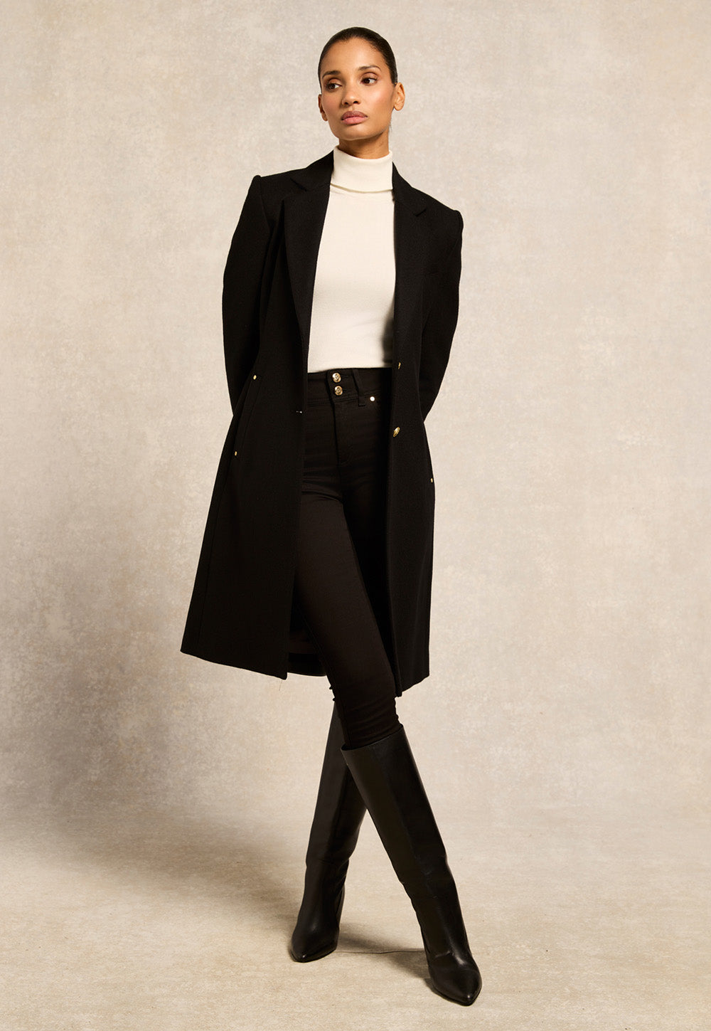 Regency Coat - Soft Black