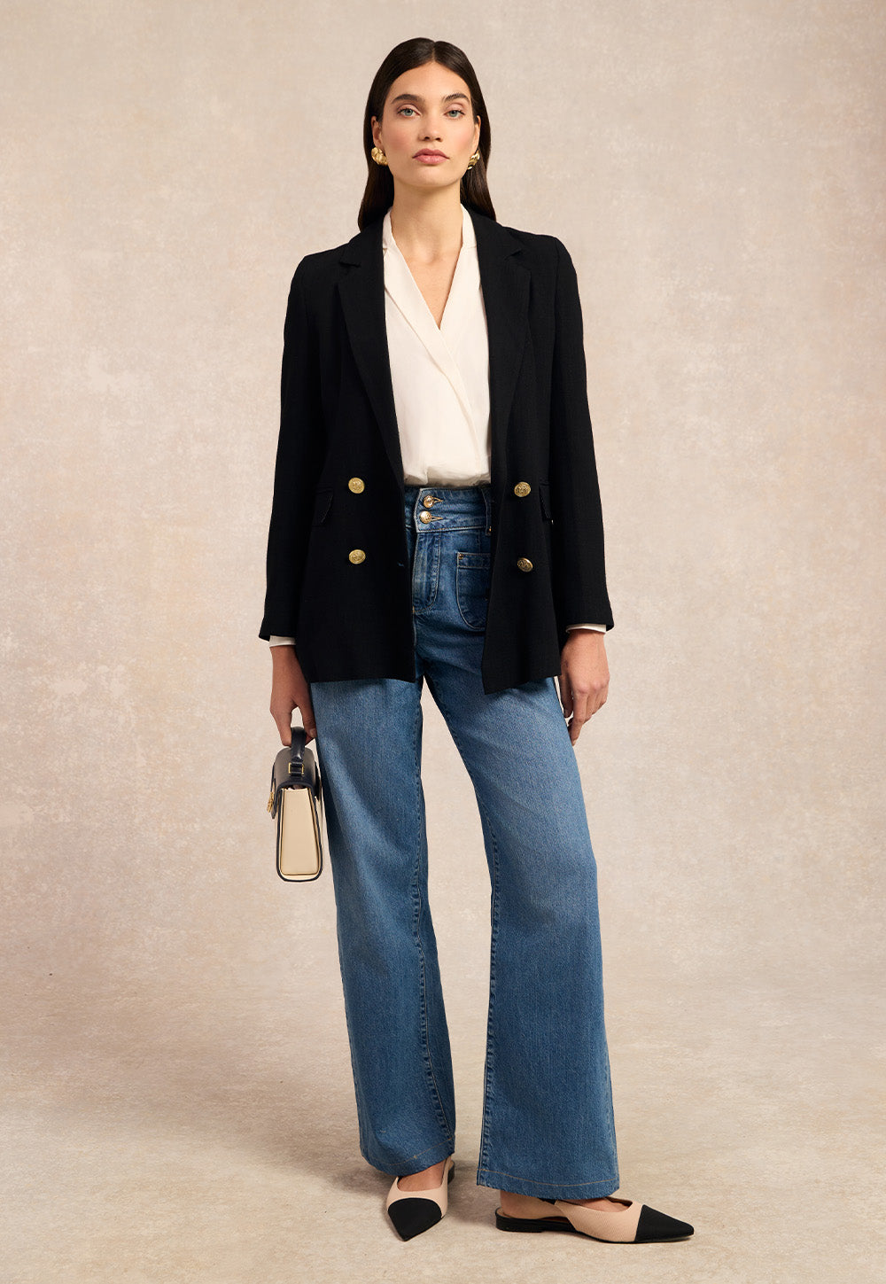 Regency Slingback - Nude Black