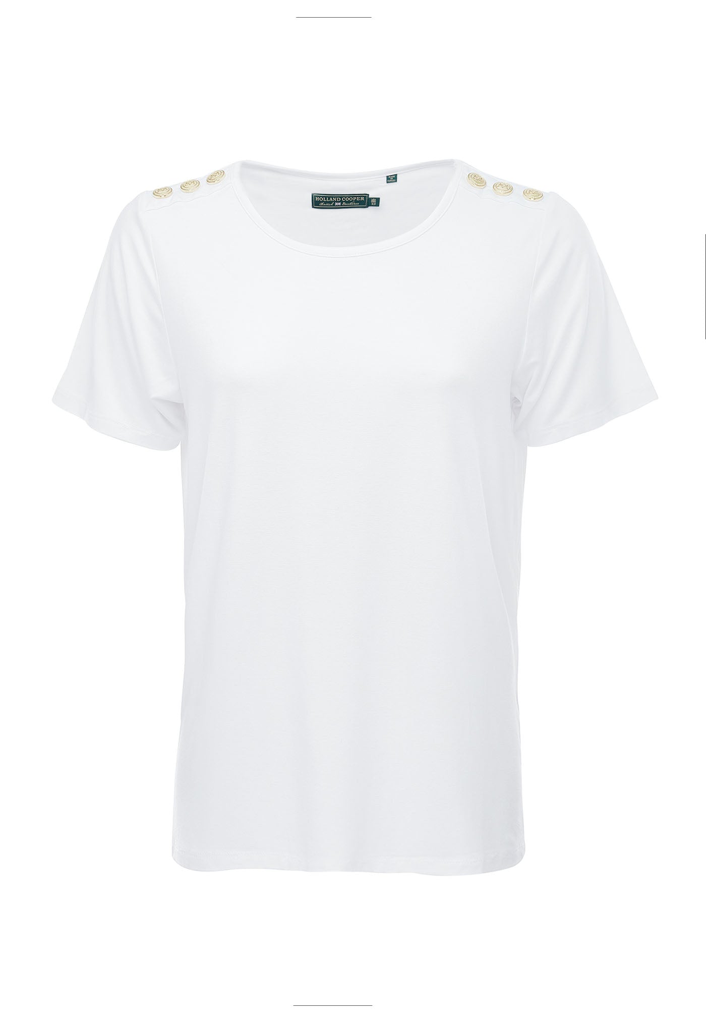 Relaxed Fit Crew Neck Tee - White