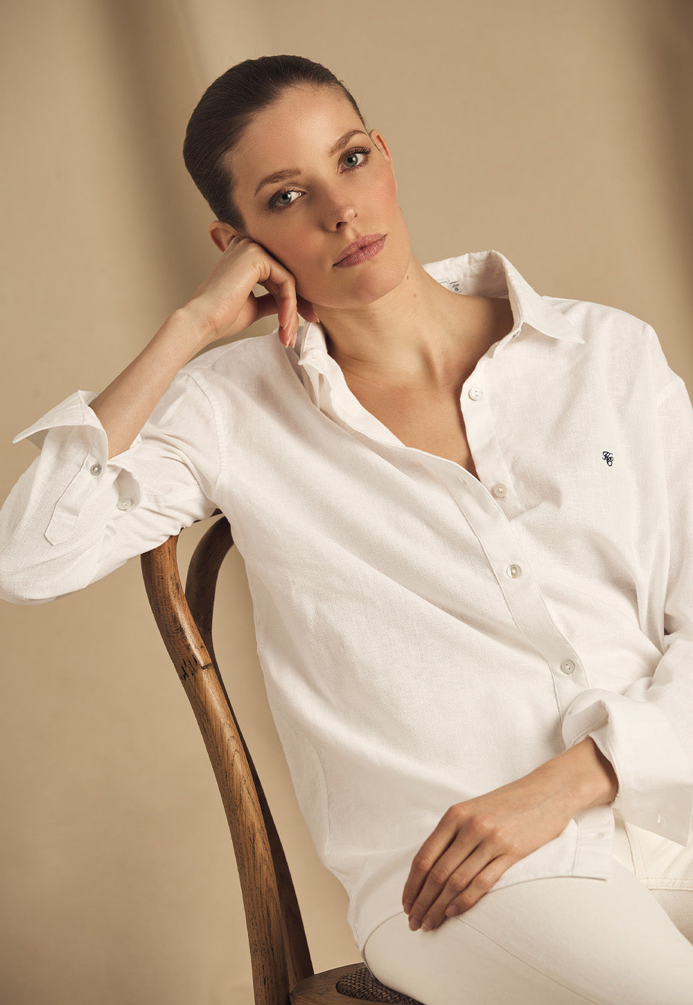 Relaxed Fit Linen Shirt - Optic White