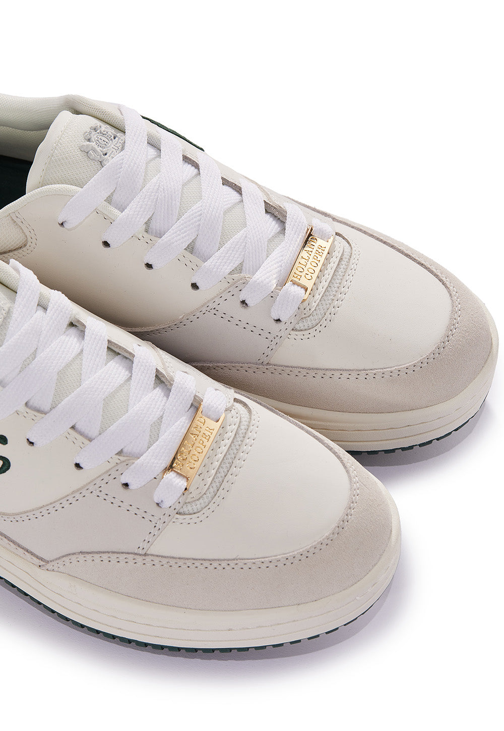 Retro Trainer - White Racing Green