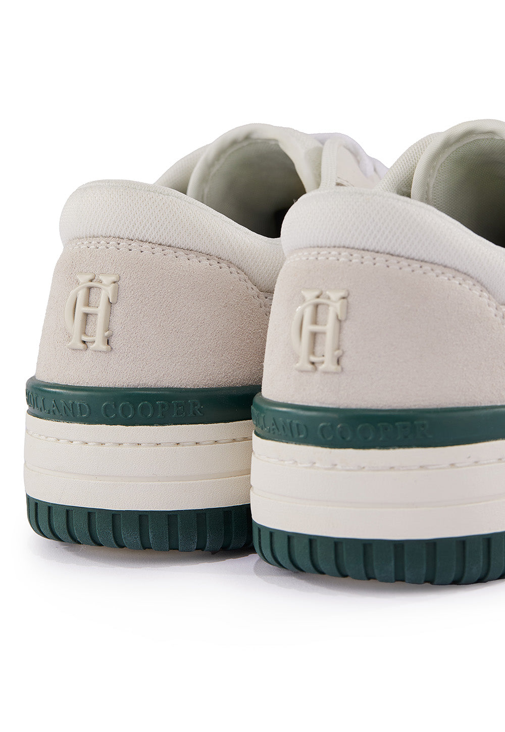 Retro Trainer - White Racing Green