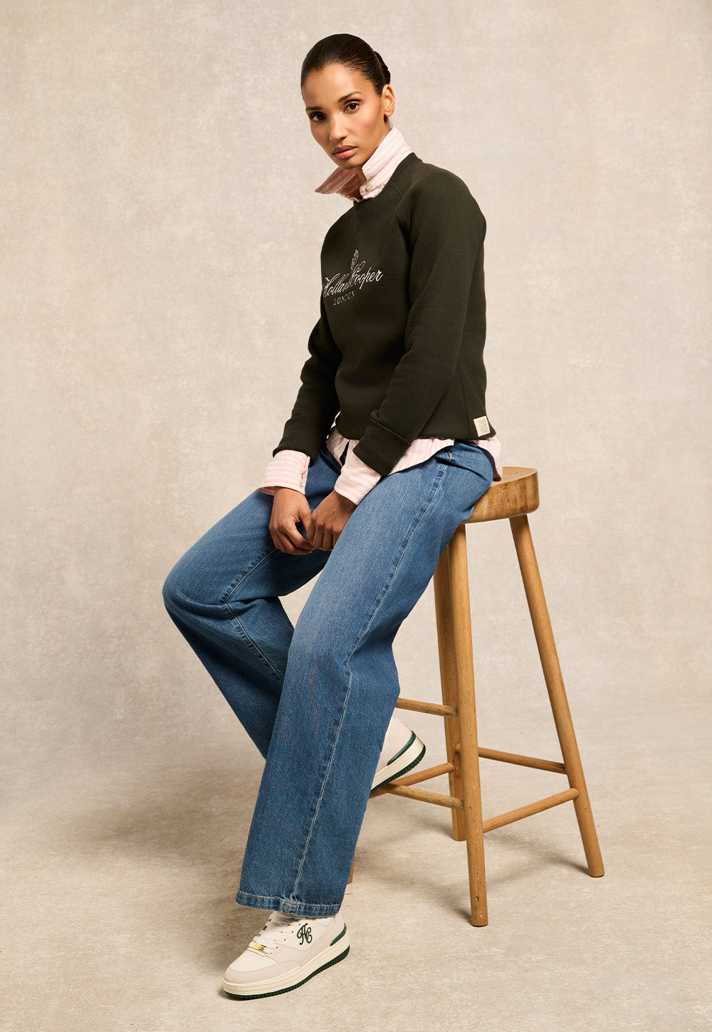 Retro Trainer - White Racing Green