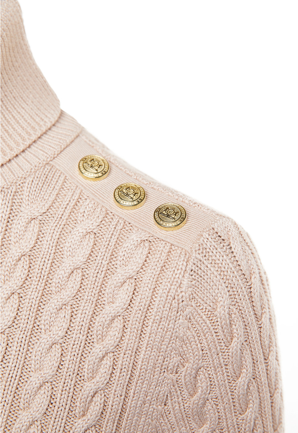 Seattle Roll Neck Cable Knit - Oatmeal sold by Angel Divine