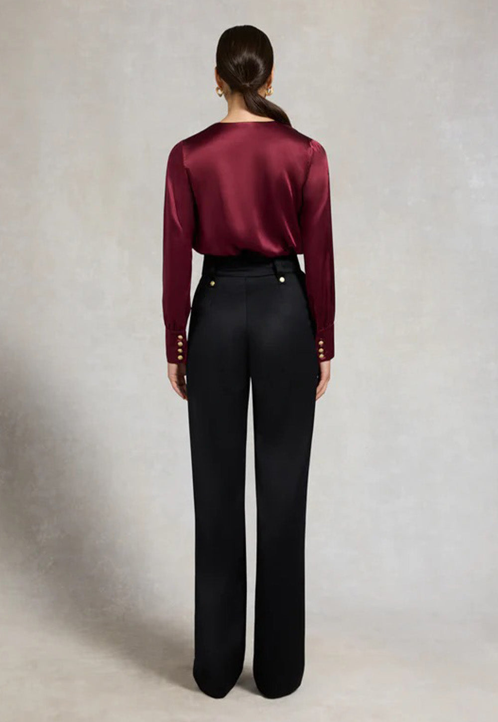 Silk Bodysuit - Burgundy