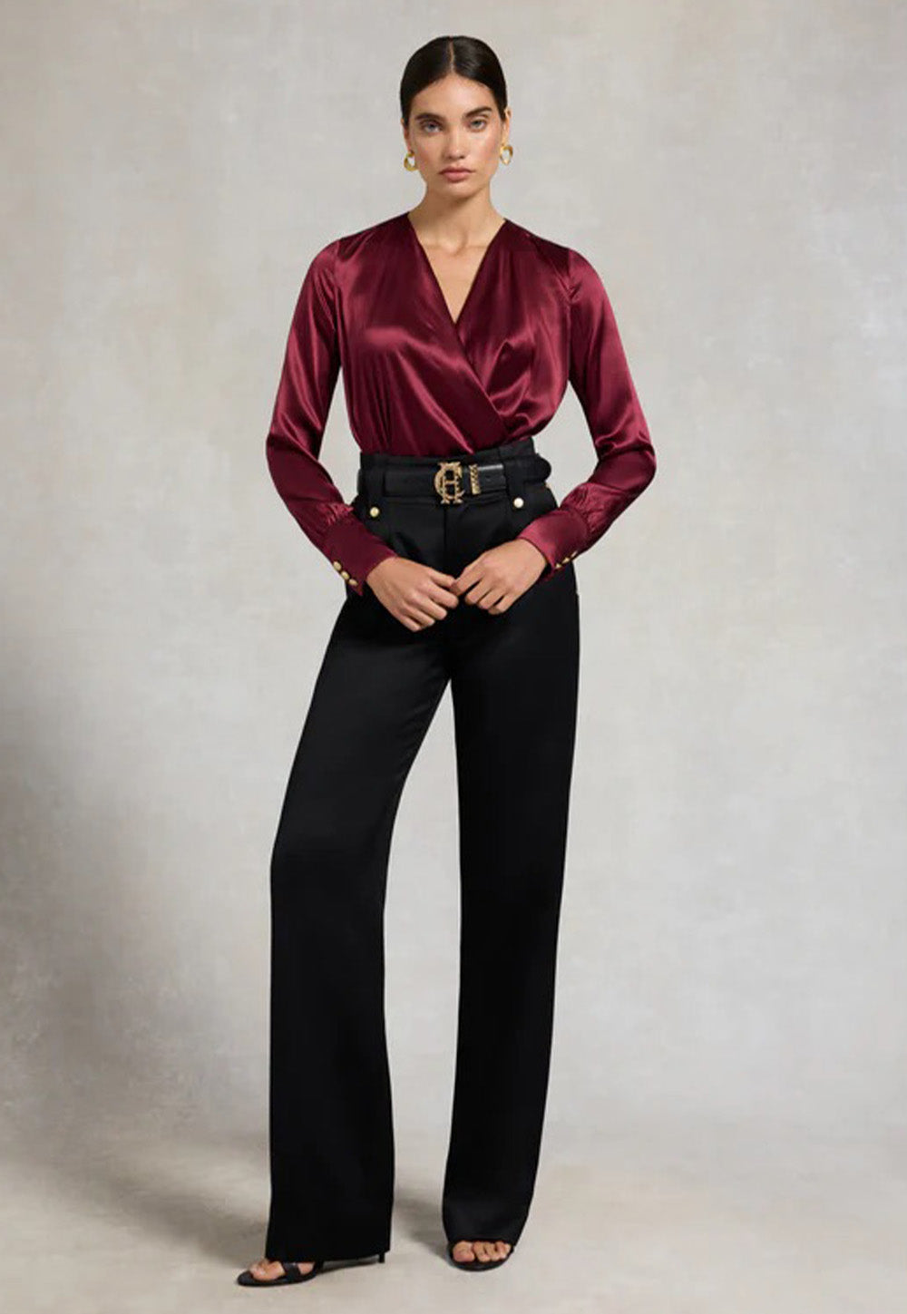 Silk Bodysuit - Burgundy