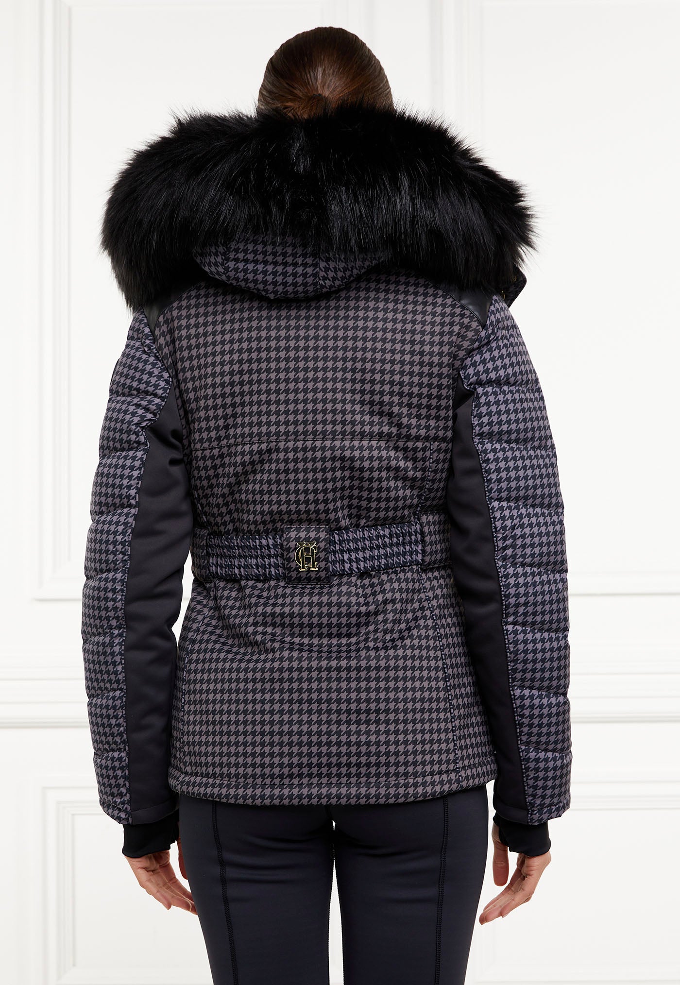 Ski Jacket - Mono Houndstooth sold by Angel Divine