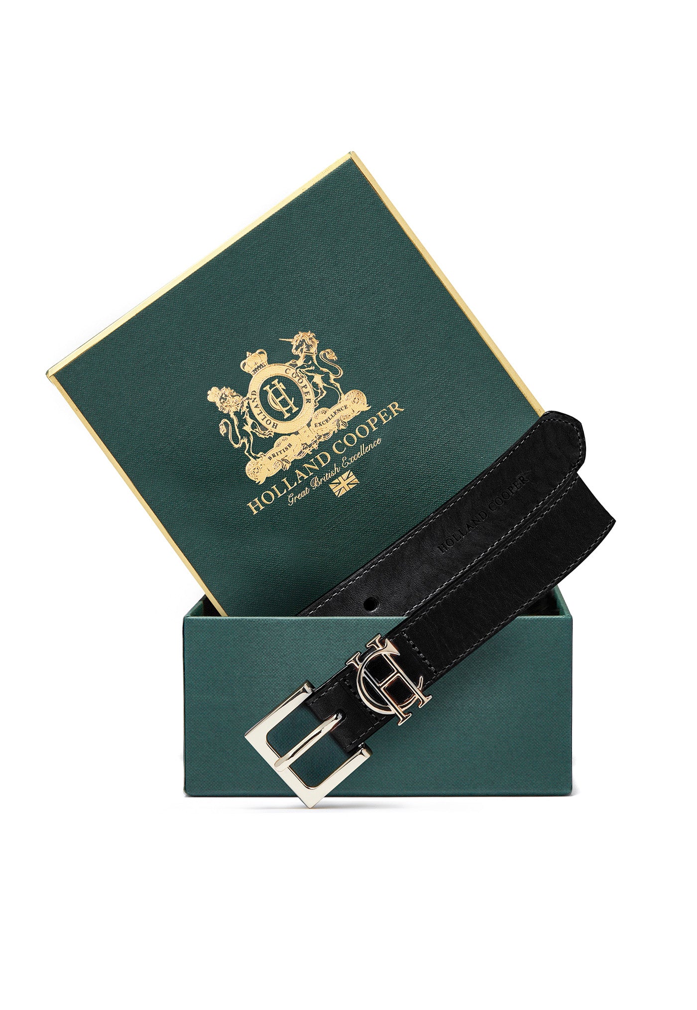 HC Slim Logo Belt - Black sold by Angel Divine