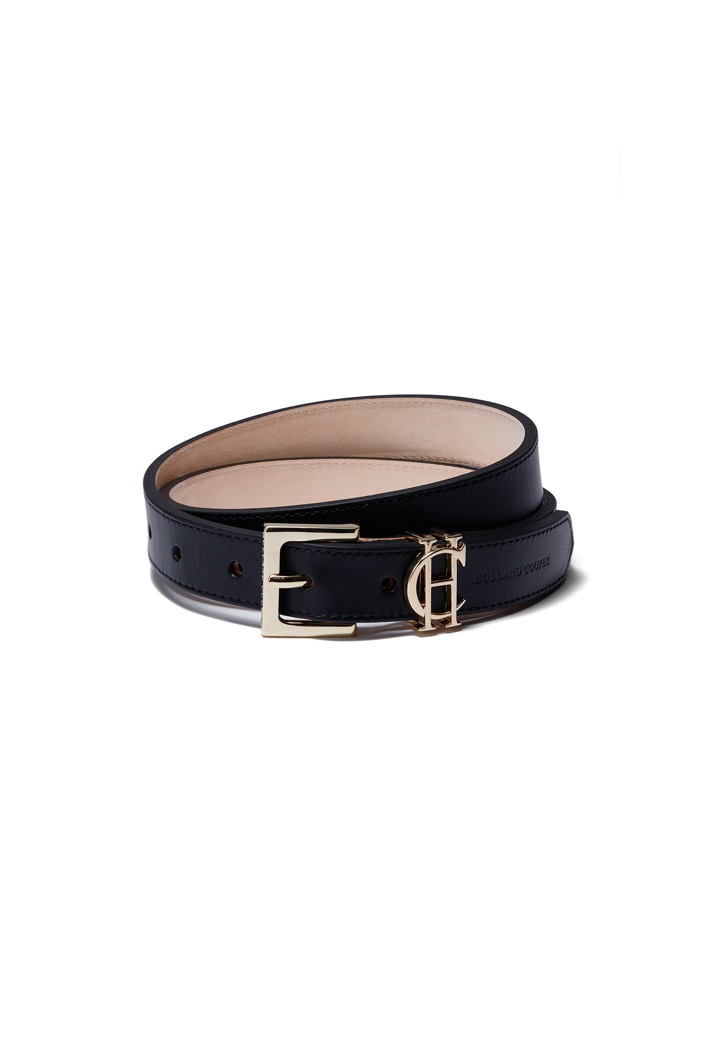 HC Slim Logo Belt - Black sold by Angel Divine