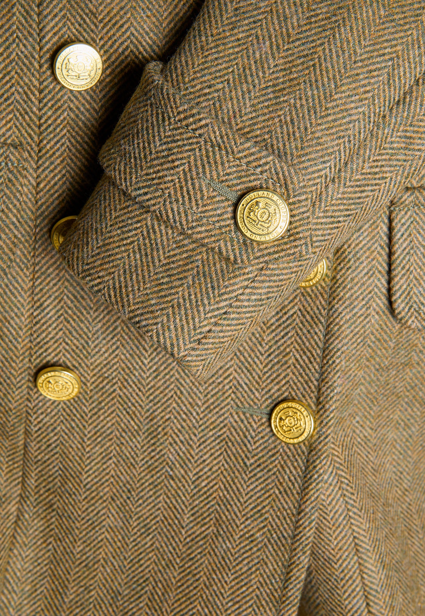 The Great Coat - Moss Herringbone