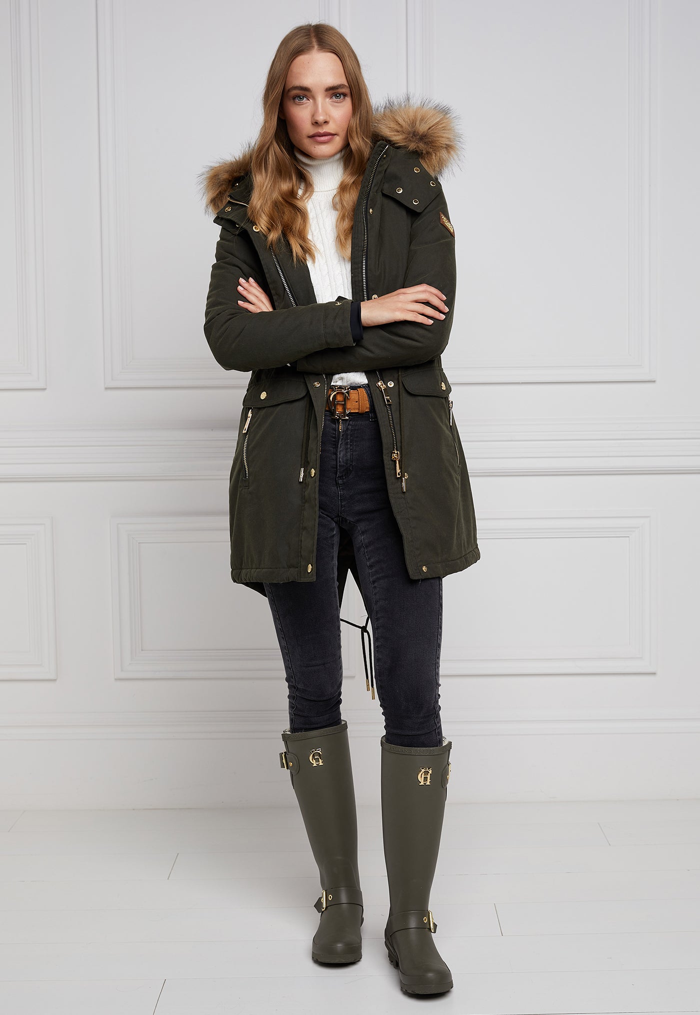 Sherpa Lined Regency Wellington - Matte Green