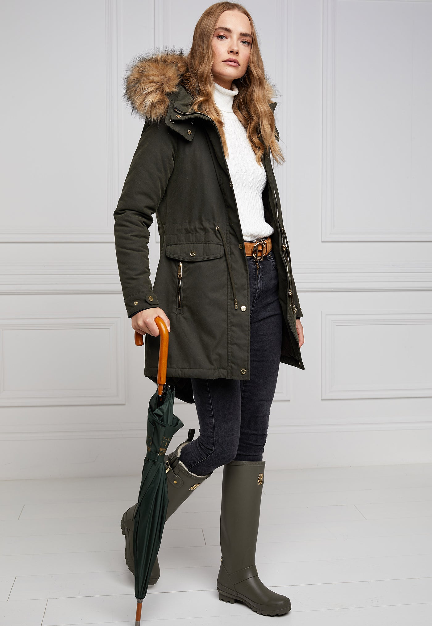 Sherpa Lined Regency Wellington - Matte Green