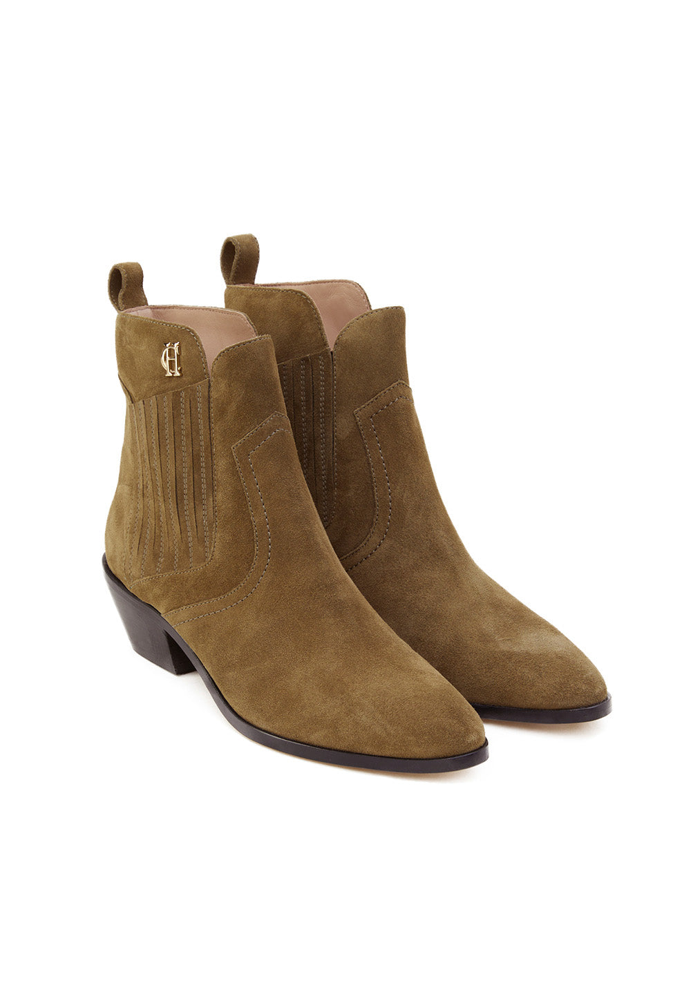 Western Chelsea Boot - Khaki Suede sold by Angel Divine