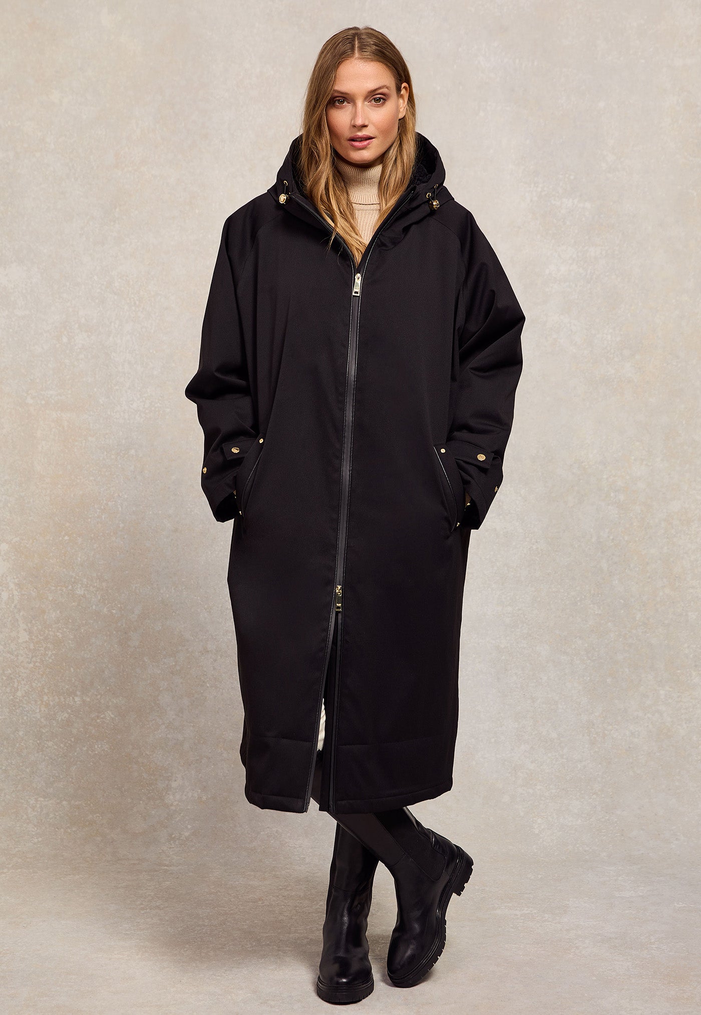One Size Waterproof Coat - Black