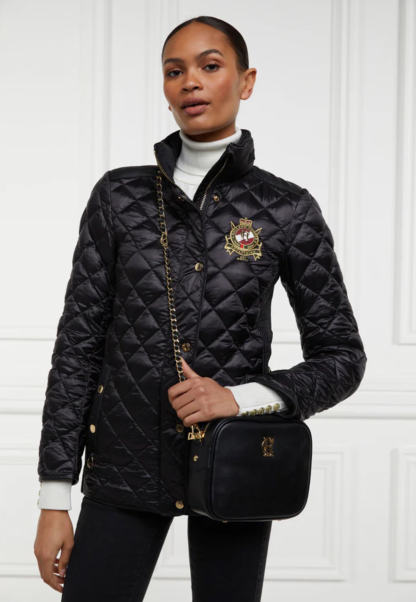 Diamond Quilt Classic Jacket - Black