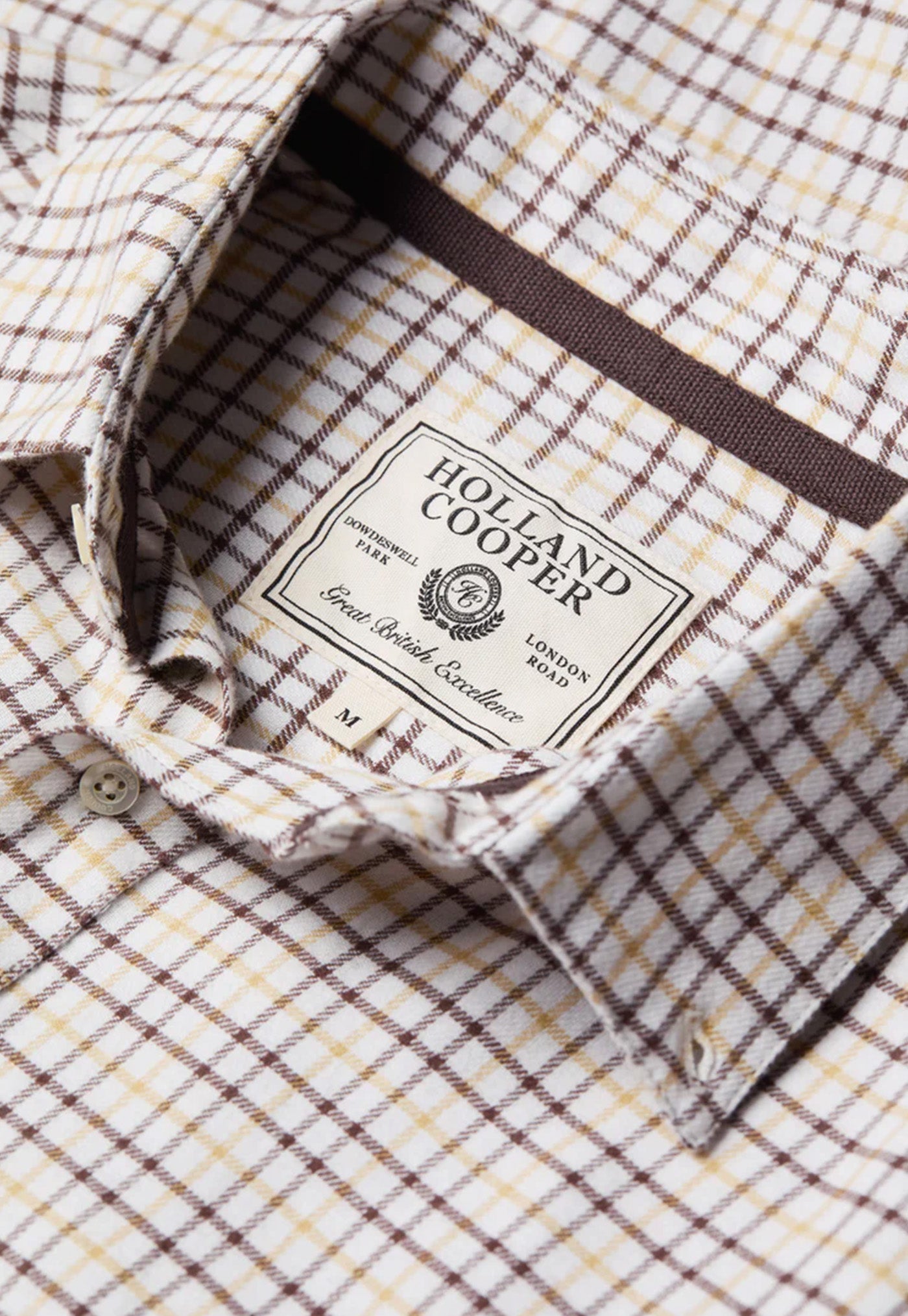 Men's Classic Button Down Shirt - Cheltenham Camel Check