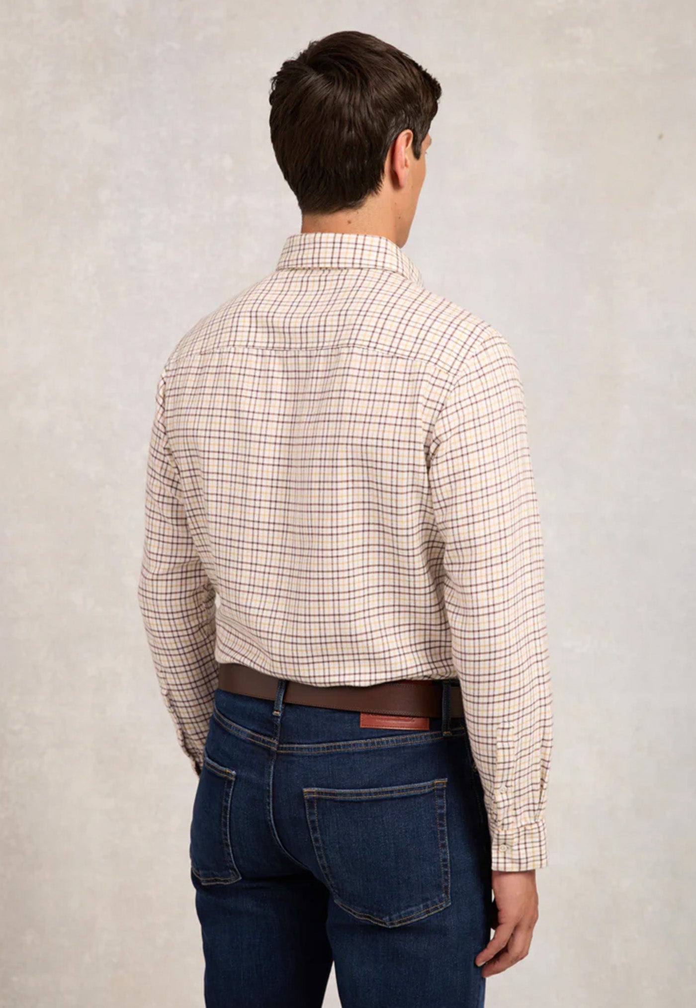 Men's Classic Button Down Shirt - Cheltenham Camel Check