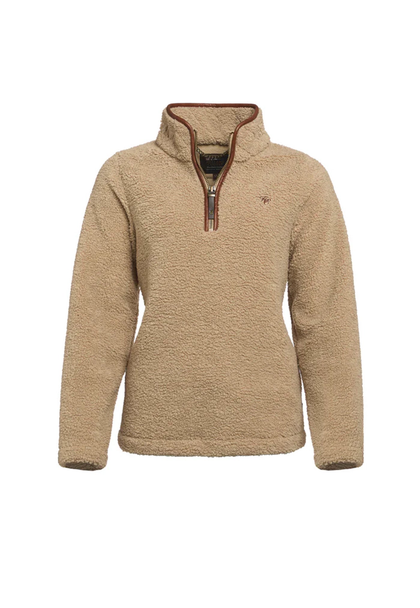 Country Fleece Quarter Zip - Natural Borg