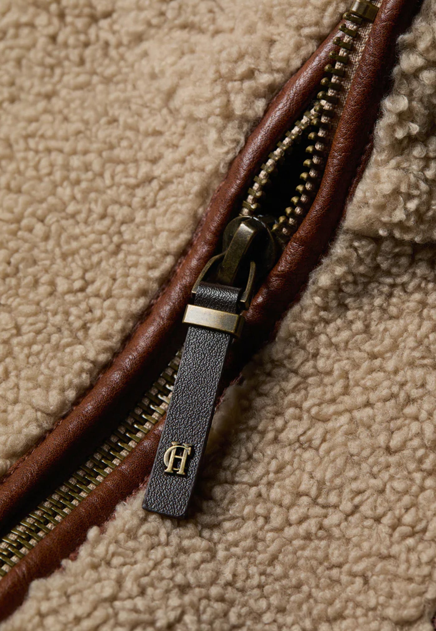 Country Fleece Quarter Zip - Natural Borg