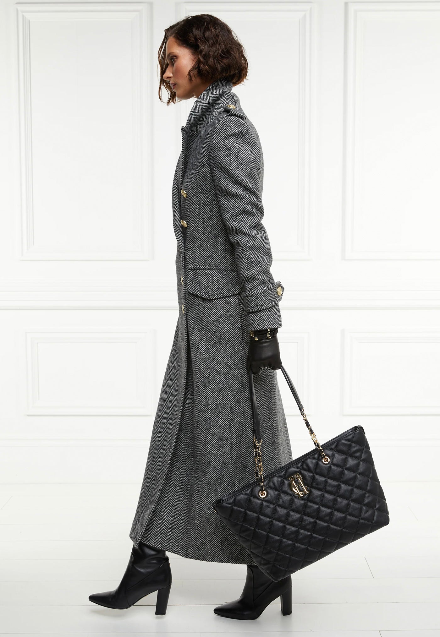 Soho Quilted Tote - Black