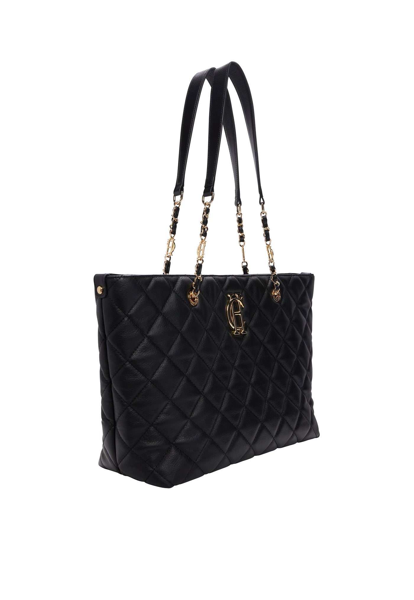 Soho Quilted Tote - Black