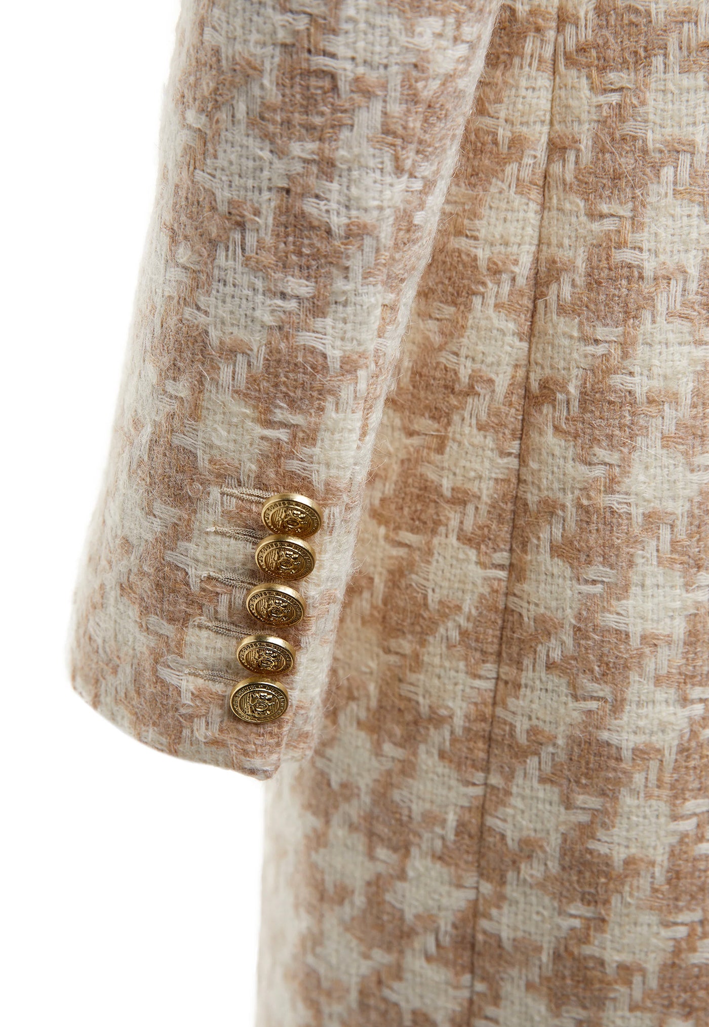Knightsbridge Coat - Camel Houndstooth