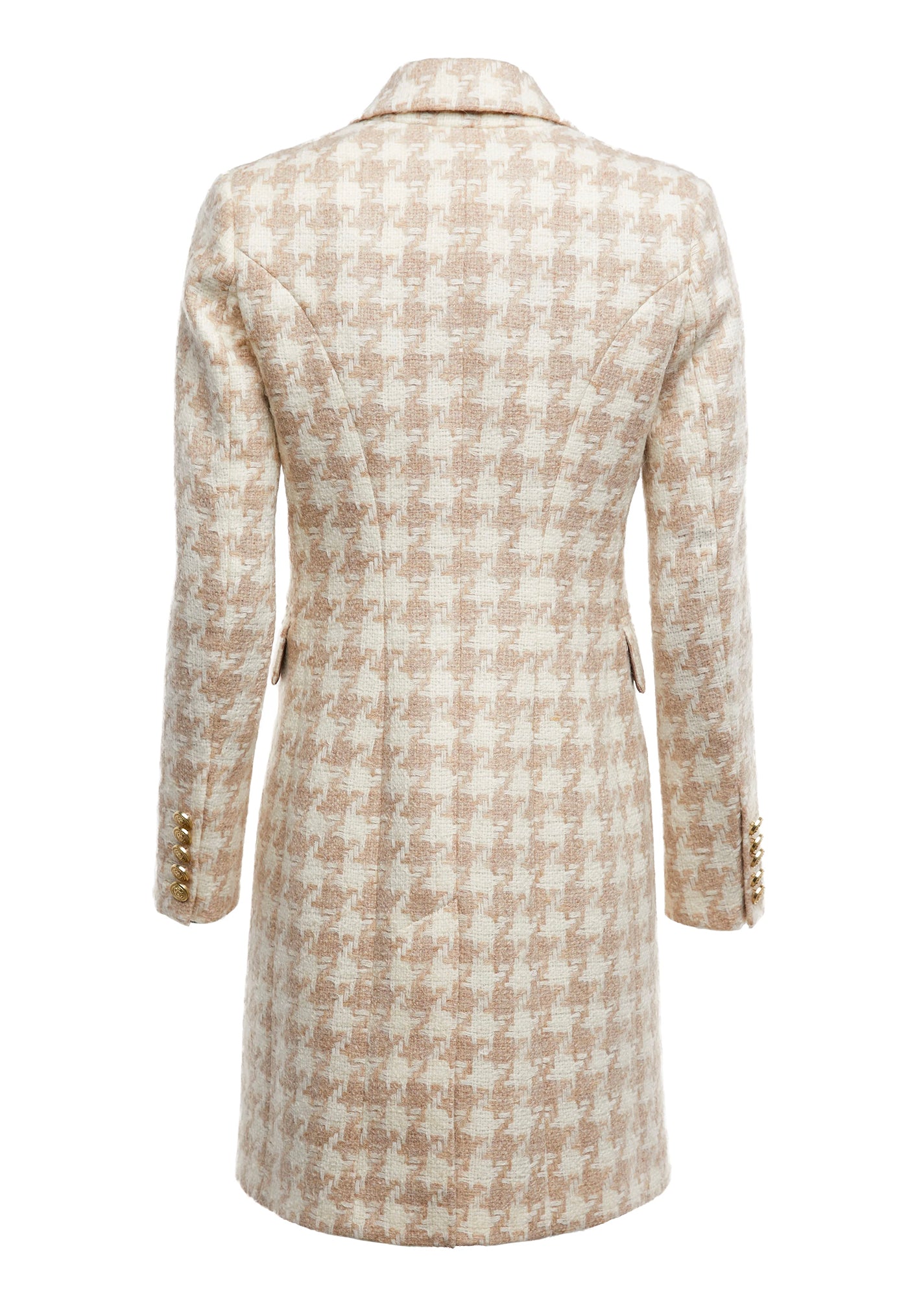 Knightsbridge Coat - Camel Houndstooth