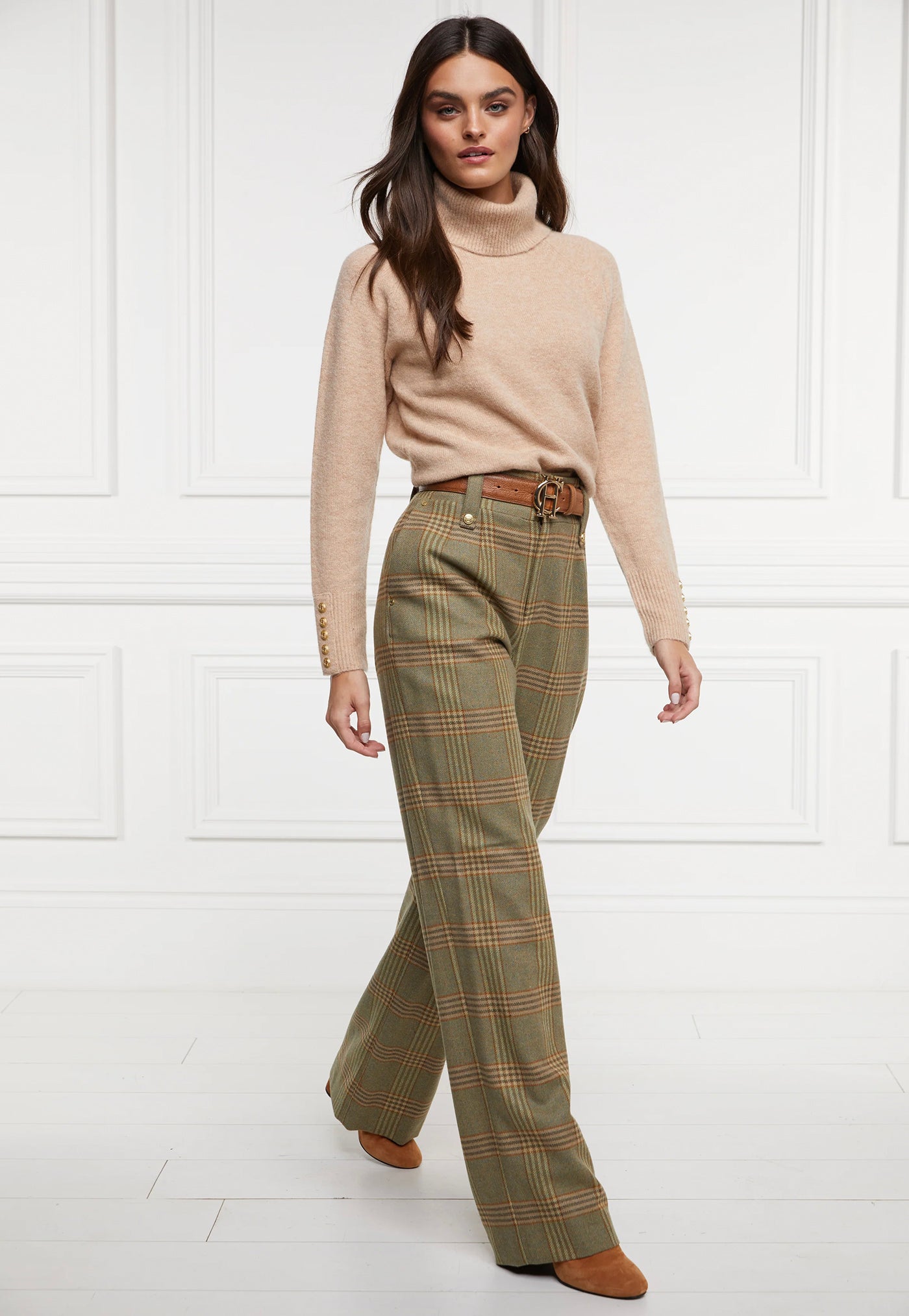 High Waisted Straight Trouser - Leveret