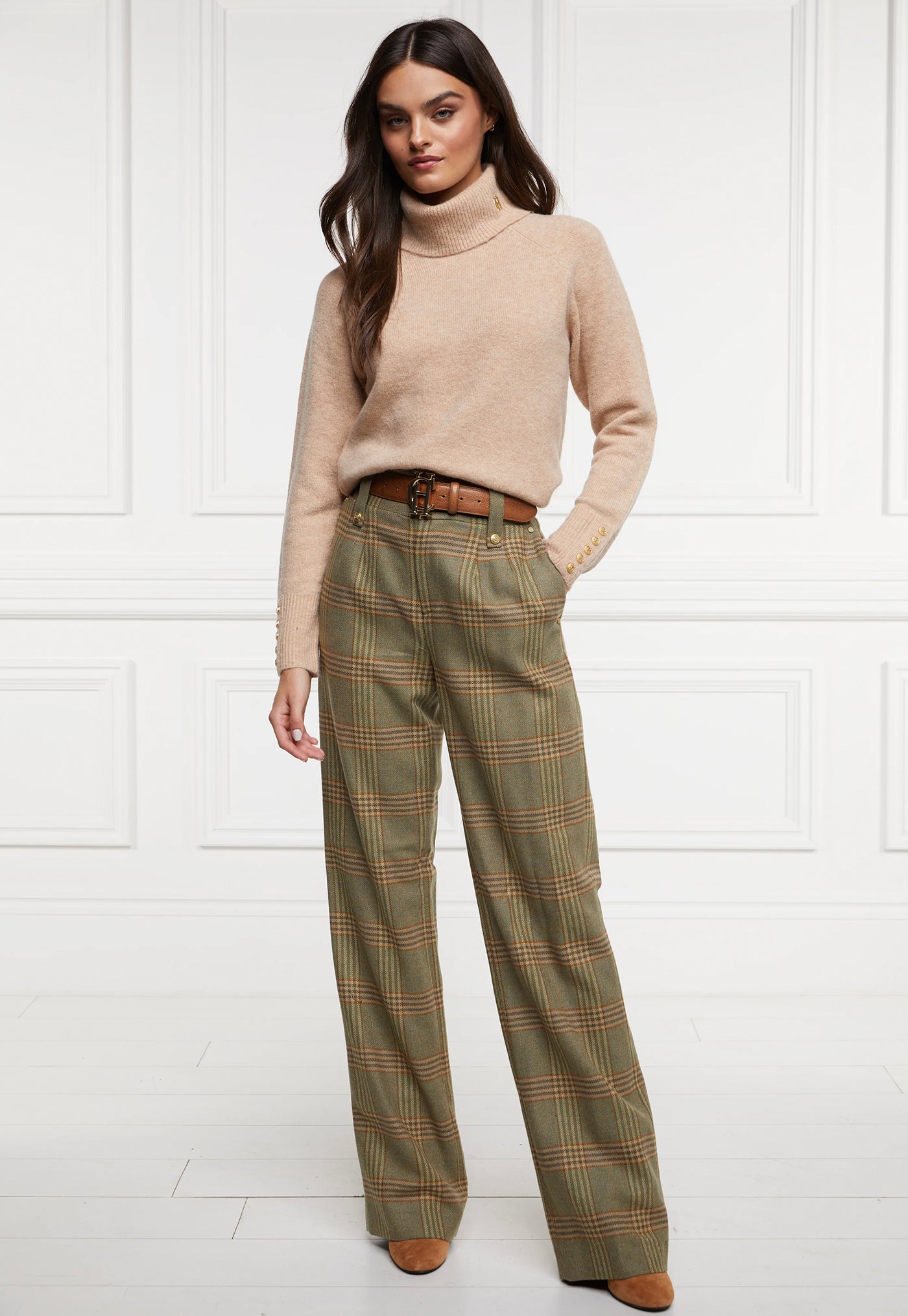 High Waisted Straight Trouser - Leveret
