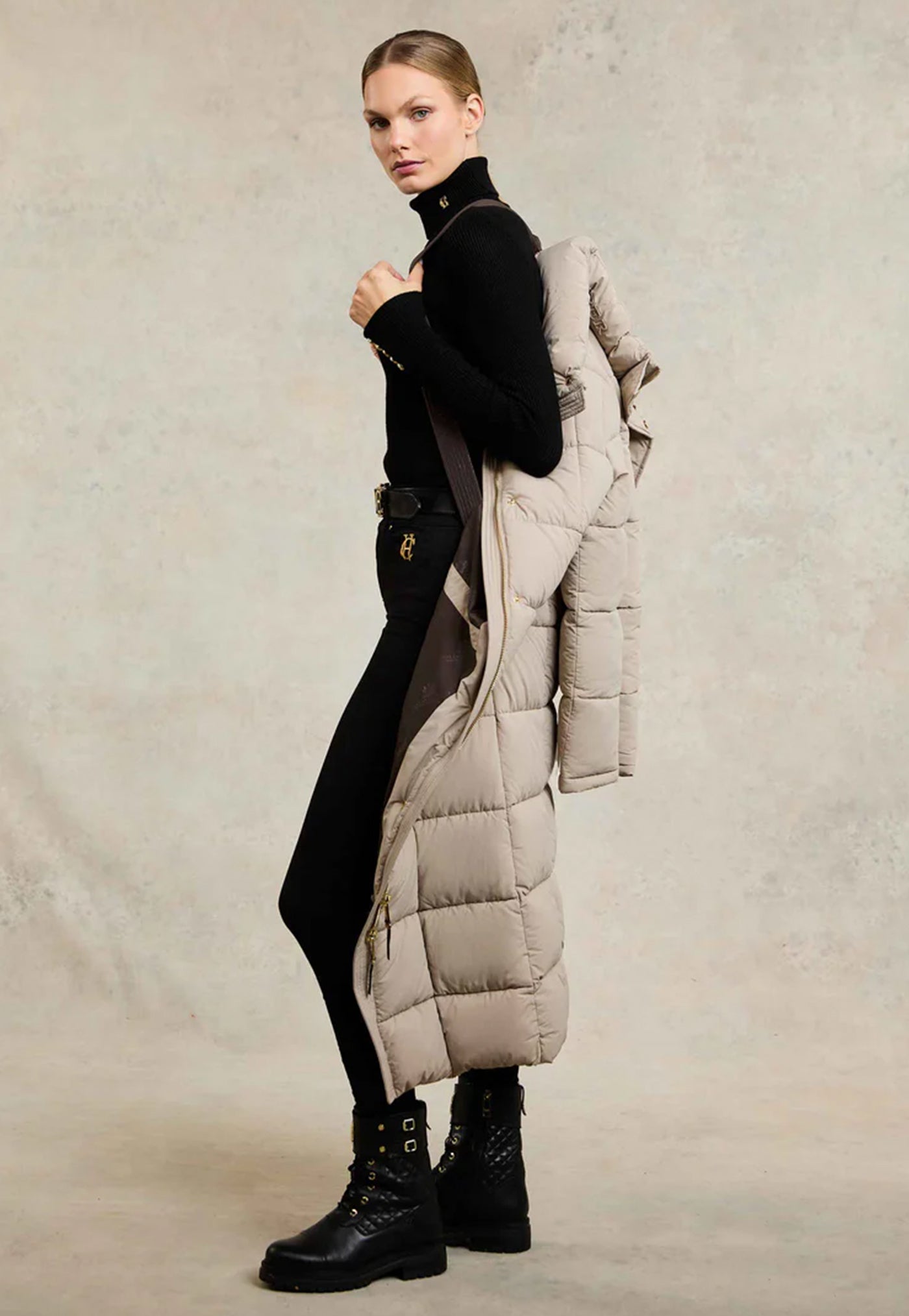 Carrington Longline Coat - Stone