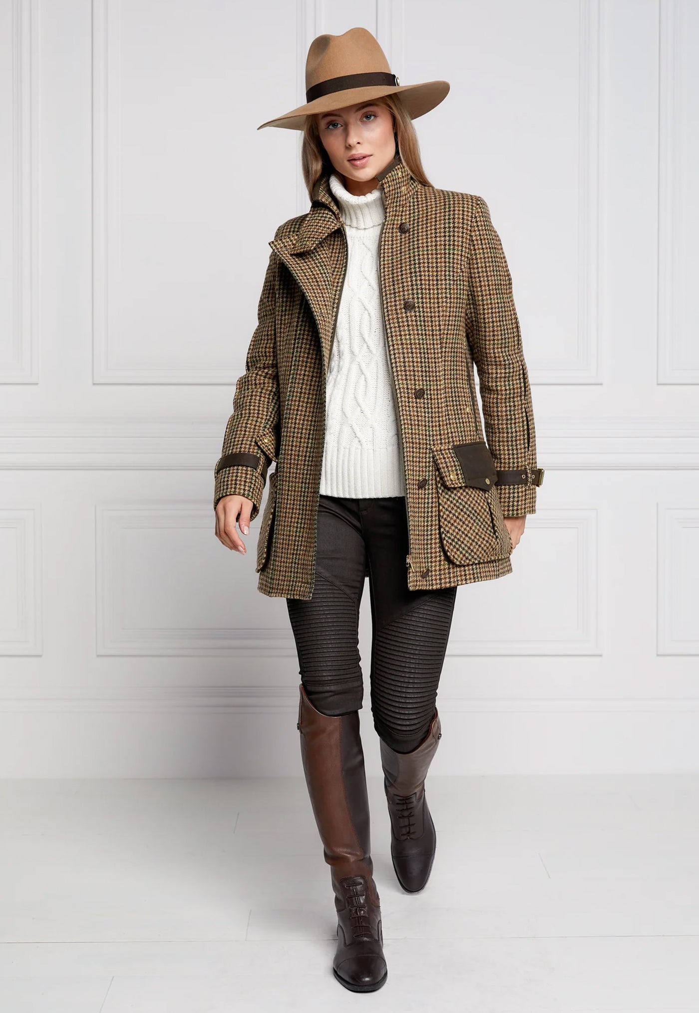 Balmoral Field Coat - Hailes Green Tweed