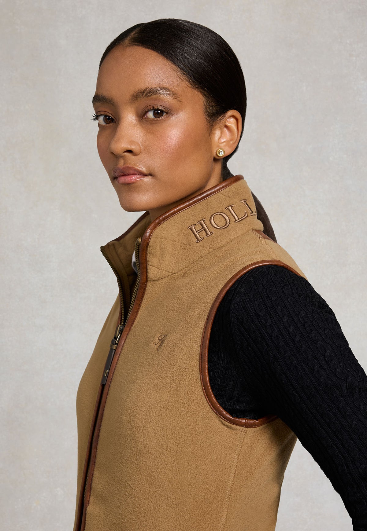 Country Fleece Gilet - Coffee