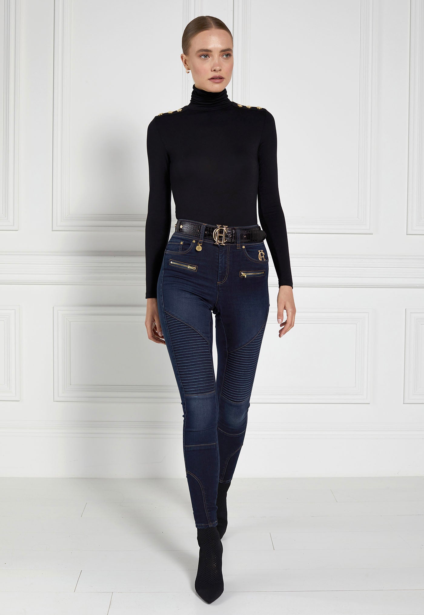 Long Sleeve Roll Neck - Black sold by Angel Divine