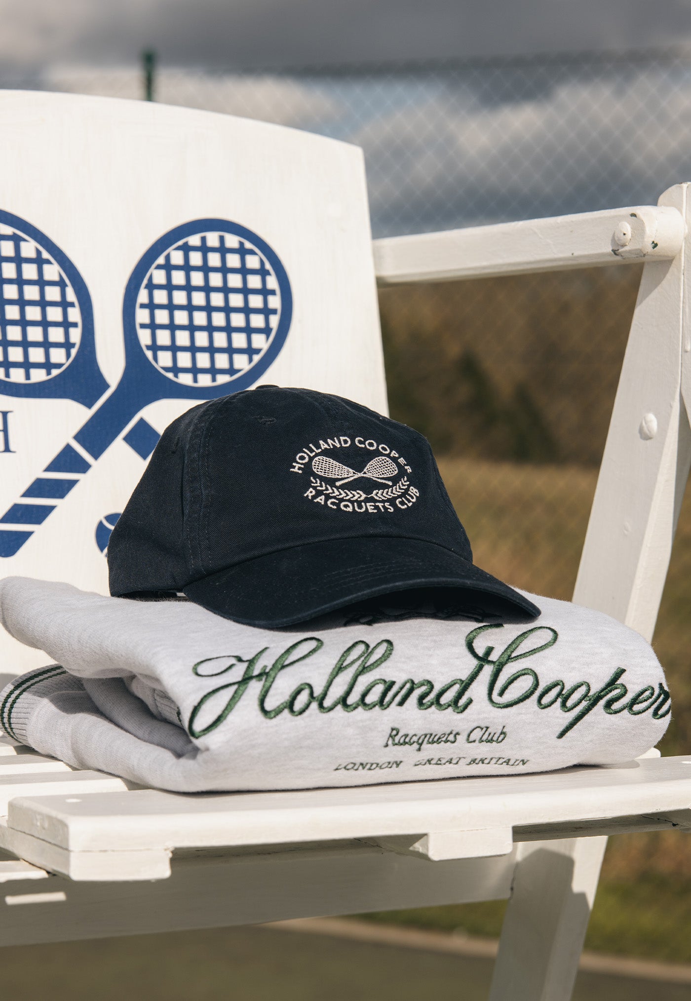 Racquets Cap - Navy Ecru