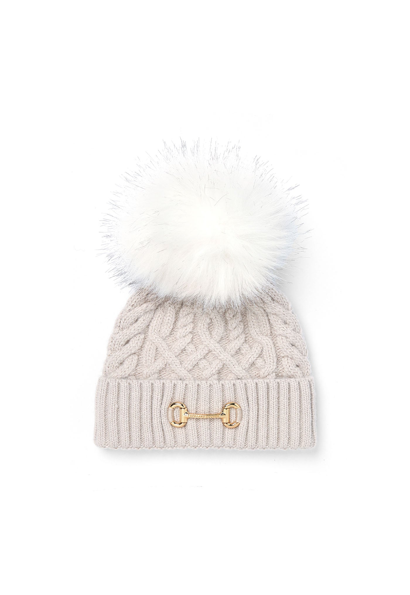 Horsebit Bobble Hat - Taupe
