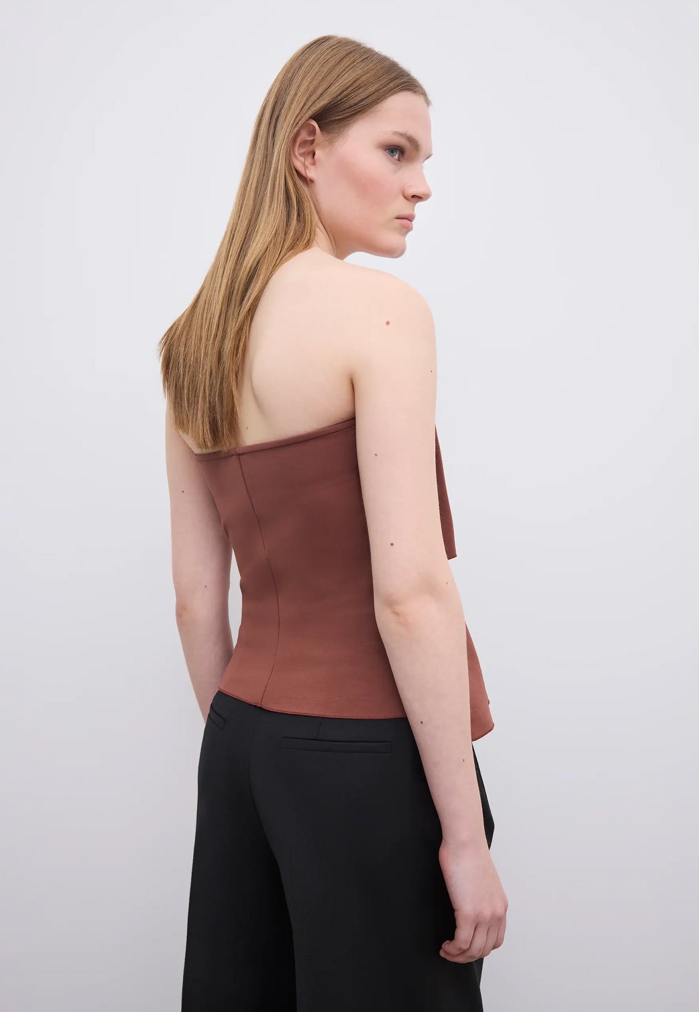 Sculpted Tube Top - Mahogny