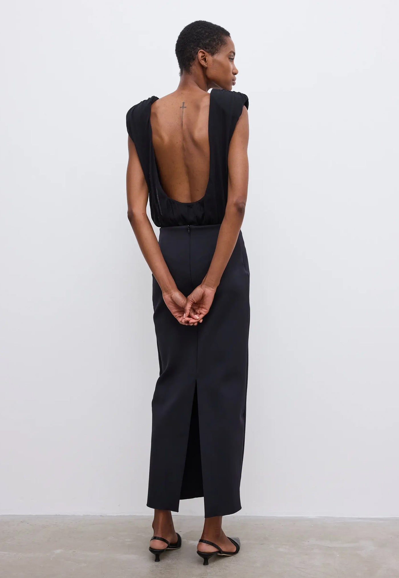 Stretch Jersey Skirt - Black