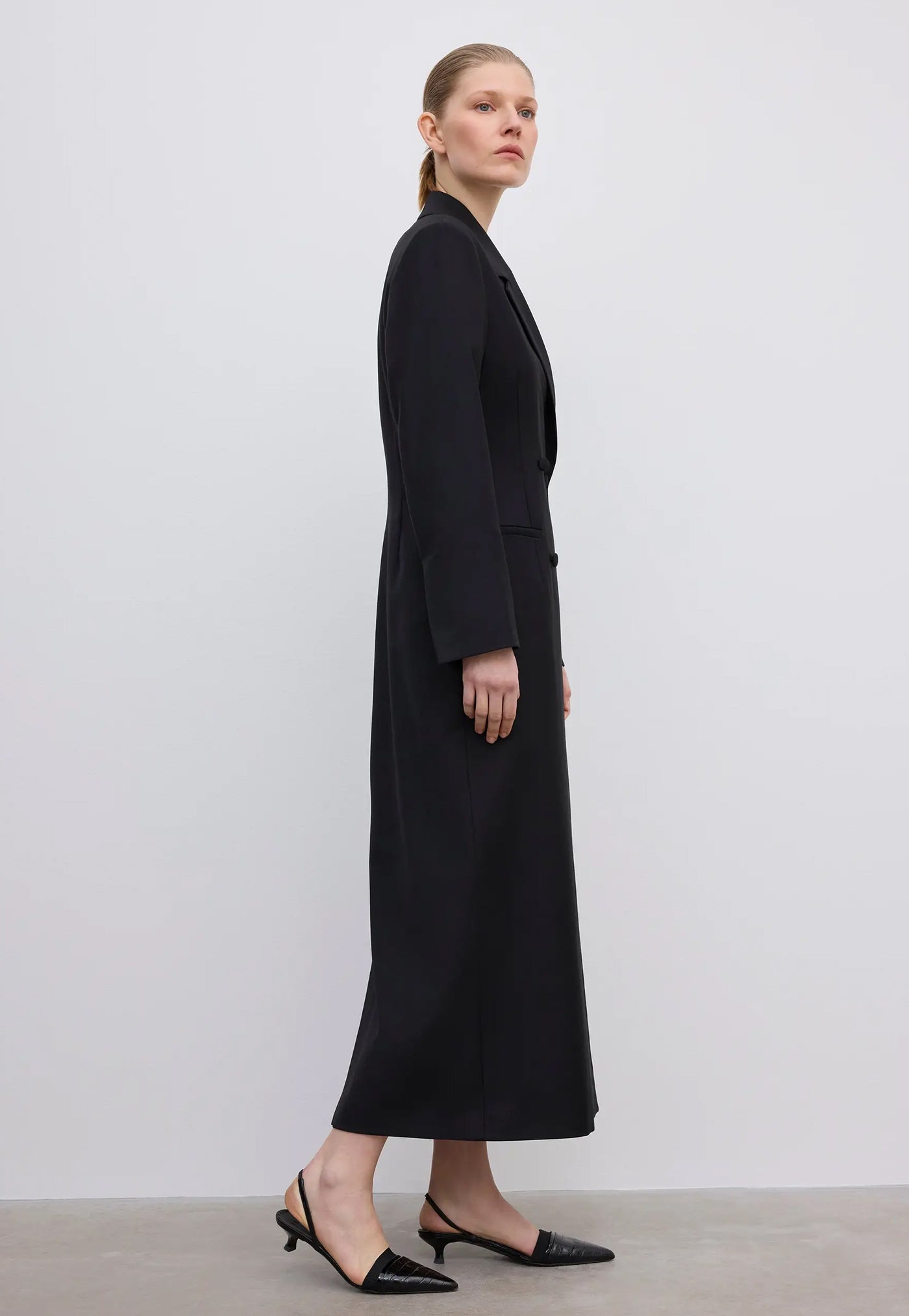 Long Tailored Blazer - Black