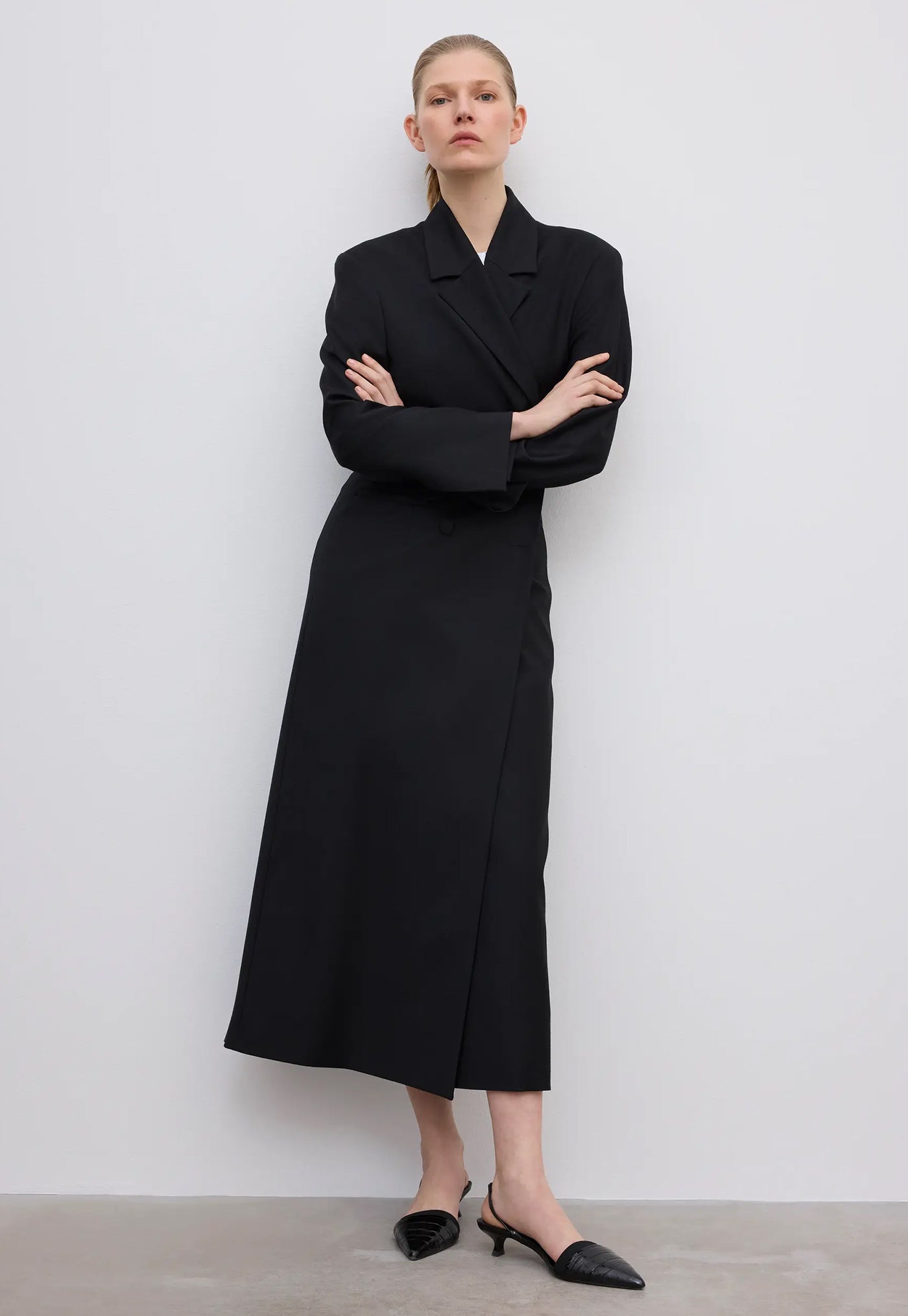 Long Tailored Blazer - Black