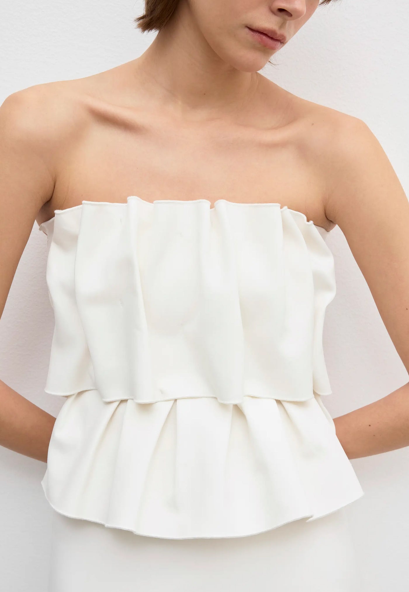 Sculpted Tube Dress - White