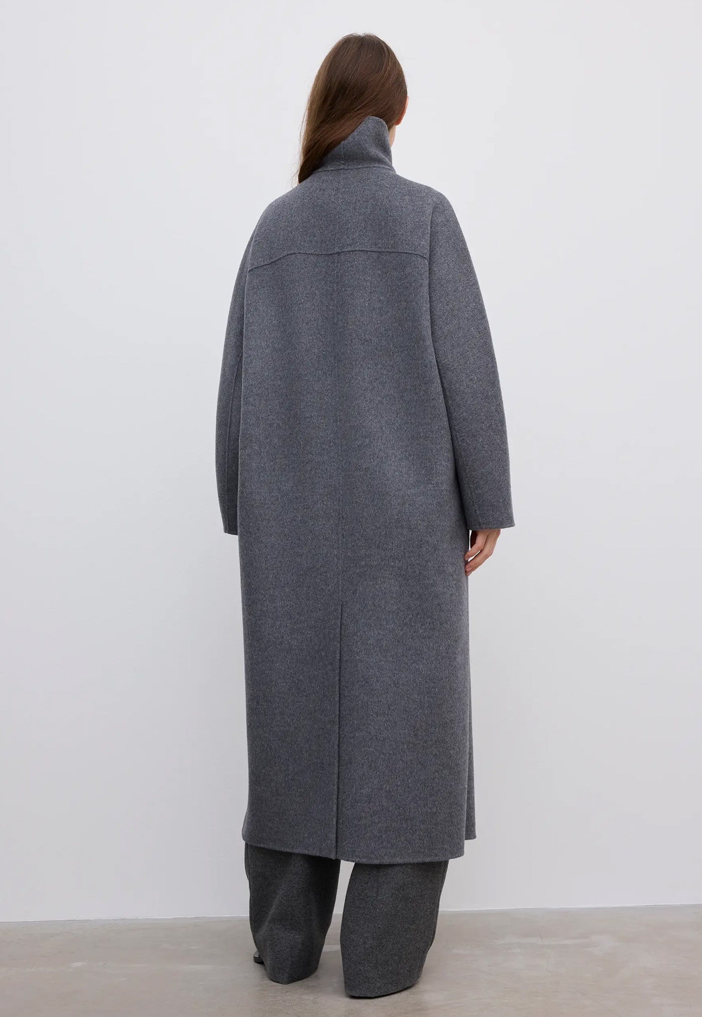 Relaxed Double Coat - Grey Malange